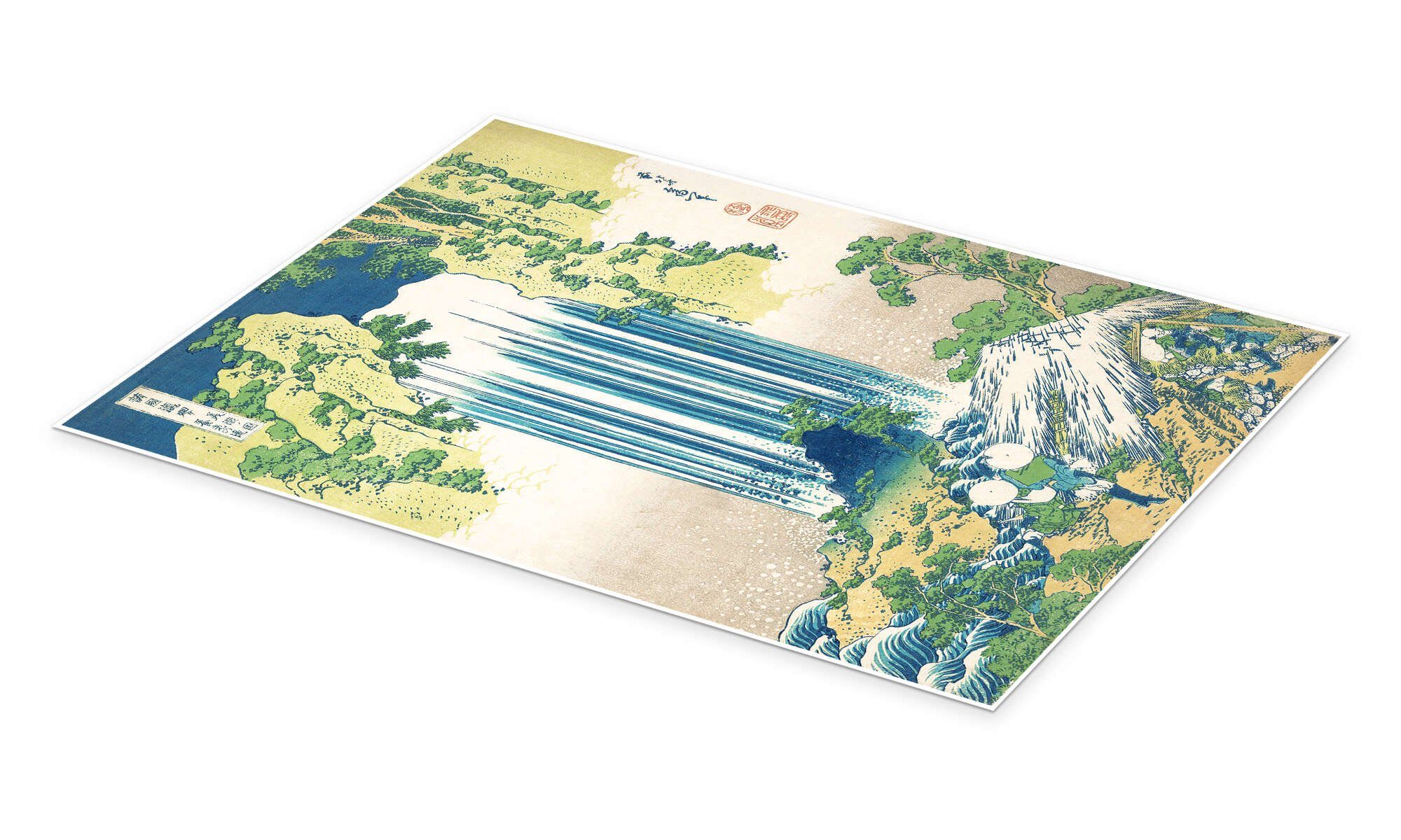 Posterlounge Wandbild Der Yoro-Wasserfall in der Provinz Mino, Katsushika Hokusai, erhältlich als Poster, Leinwandbild, Wandsticker oder Acrylglasbild