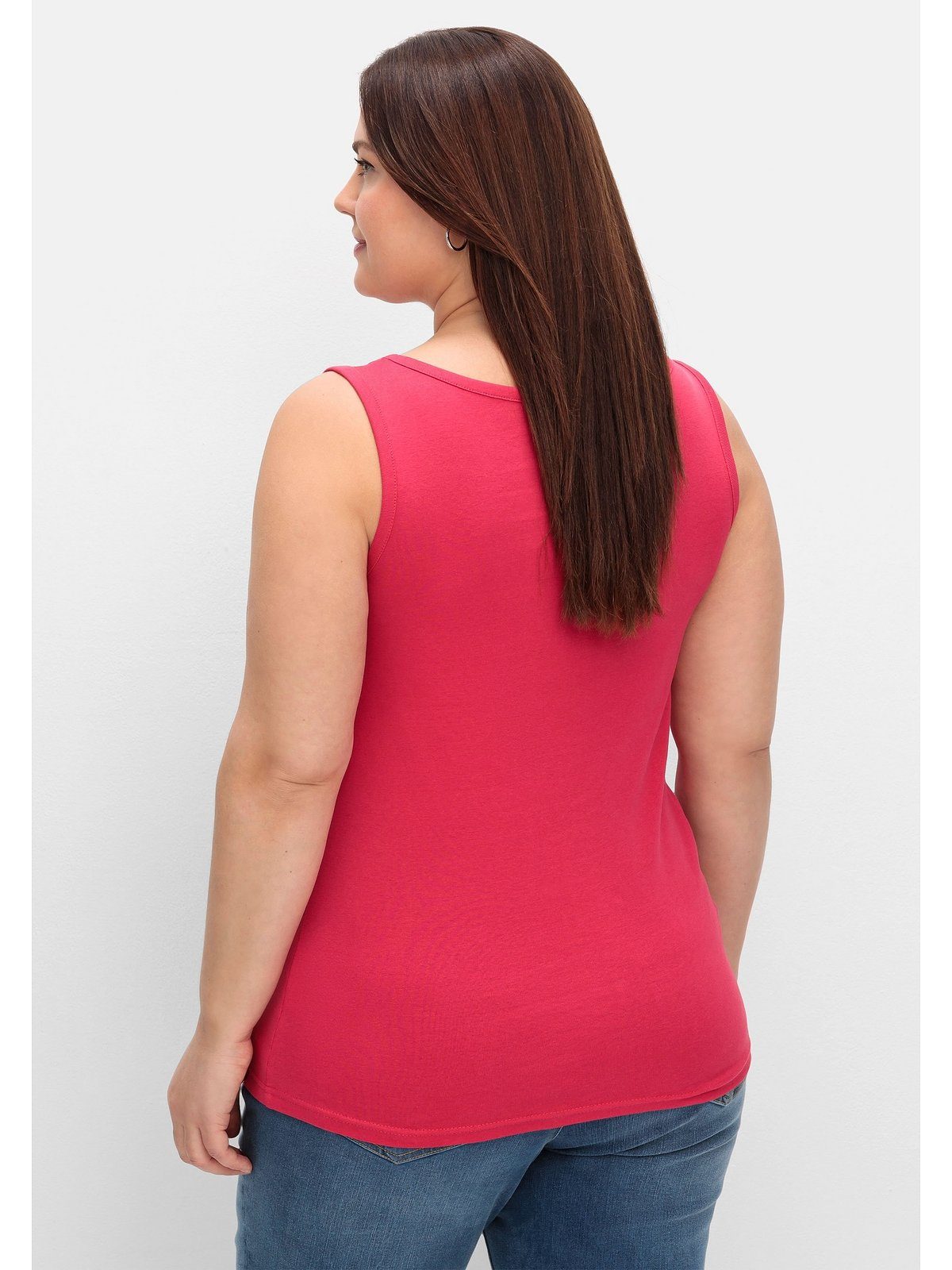 Sheego Tanktop Große Größen aus reiner Baumwolle