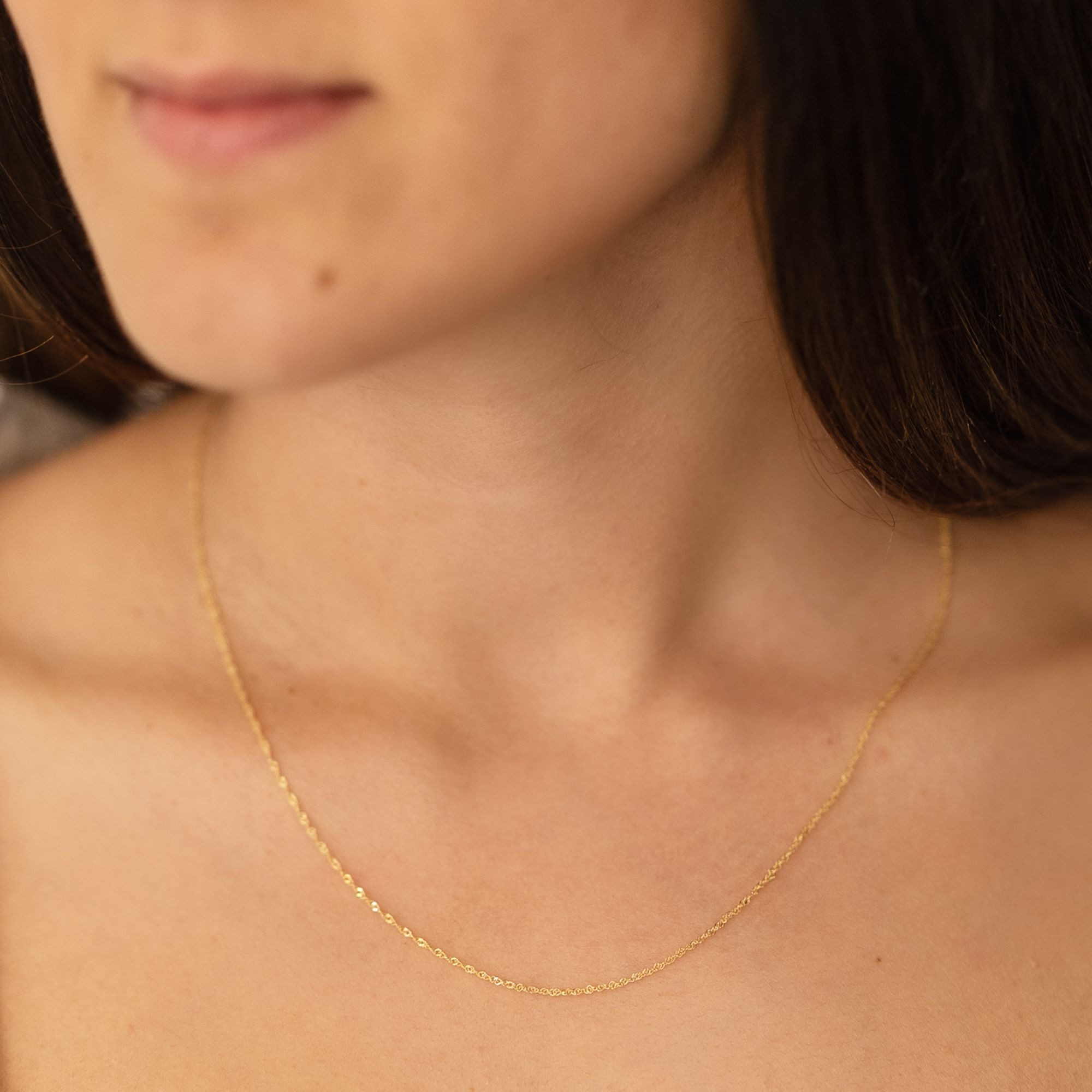 Fascination by Ellen K. Collierkettchen Gold 333 Singapurkette 45cm