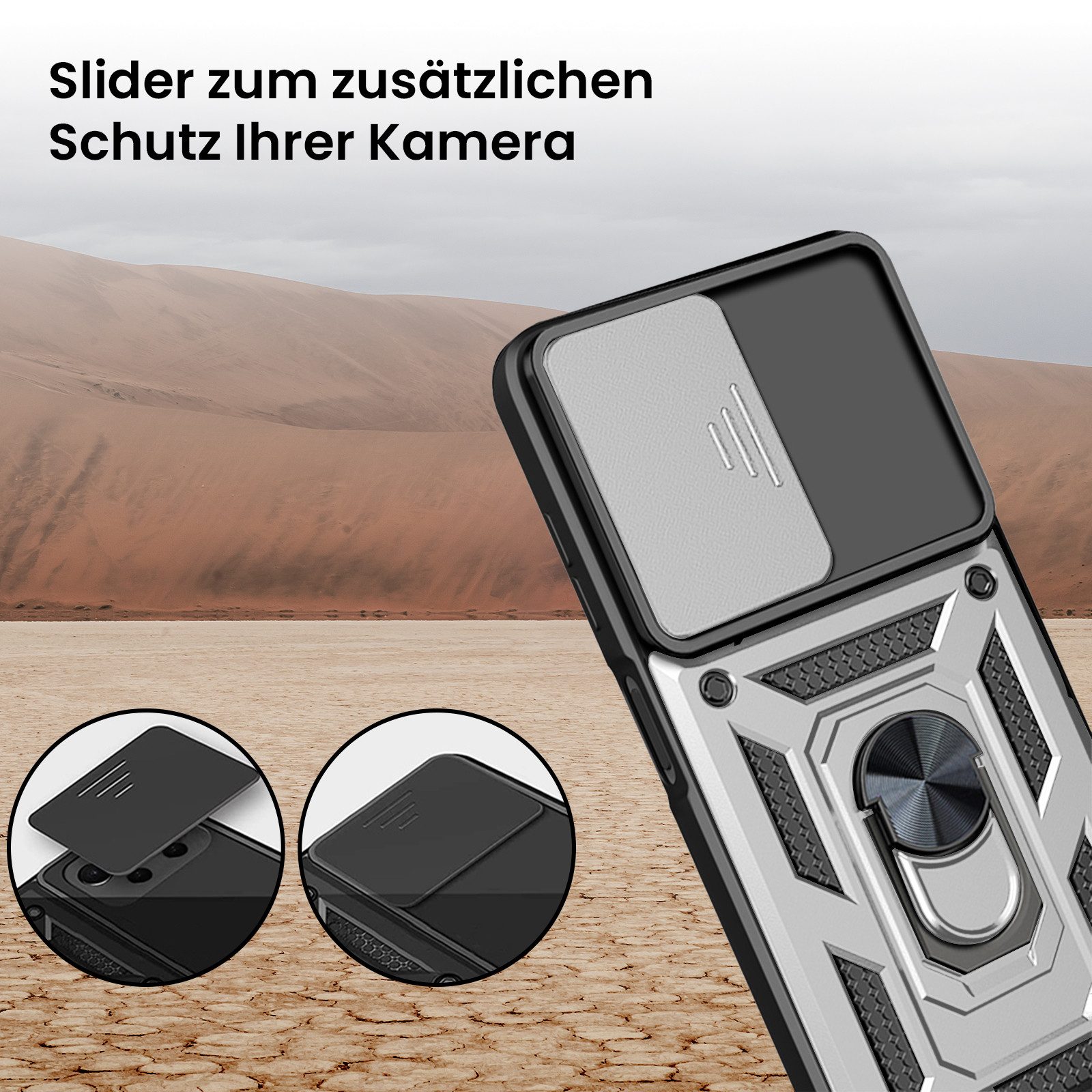 Tec-Expert Handyhülle Outdoor Cover Hülle für Samsung Galaxy A34 5G 6.6 Zoll, 6.6", Premium Hülle mit Kameraschutz aus verstärktem Polycarbonat