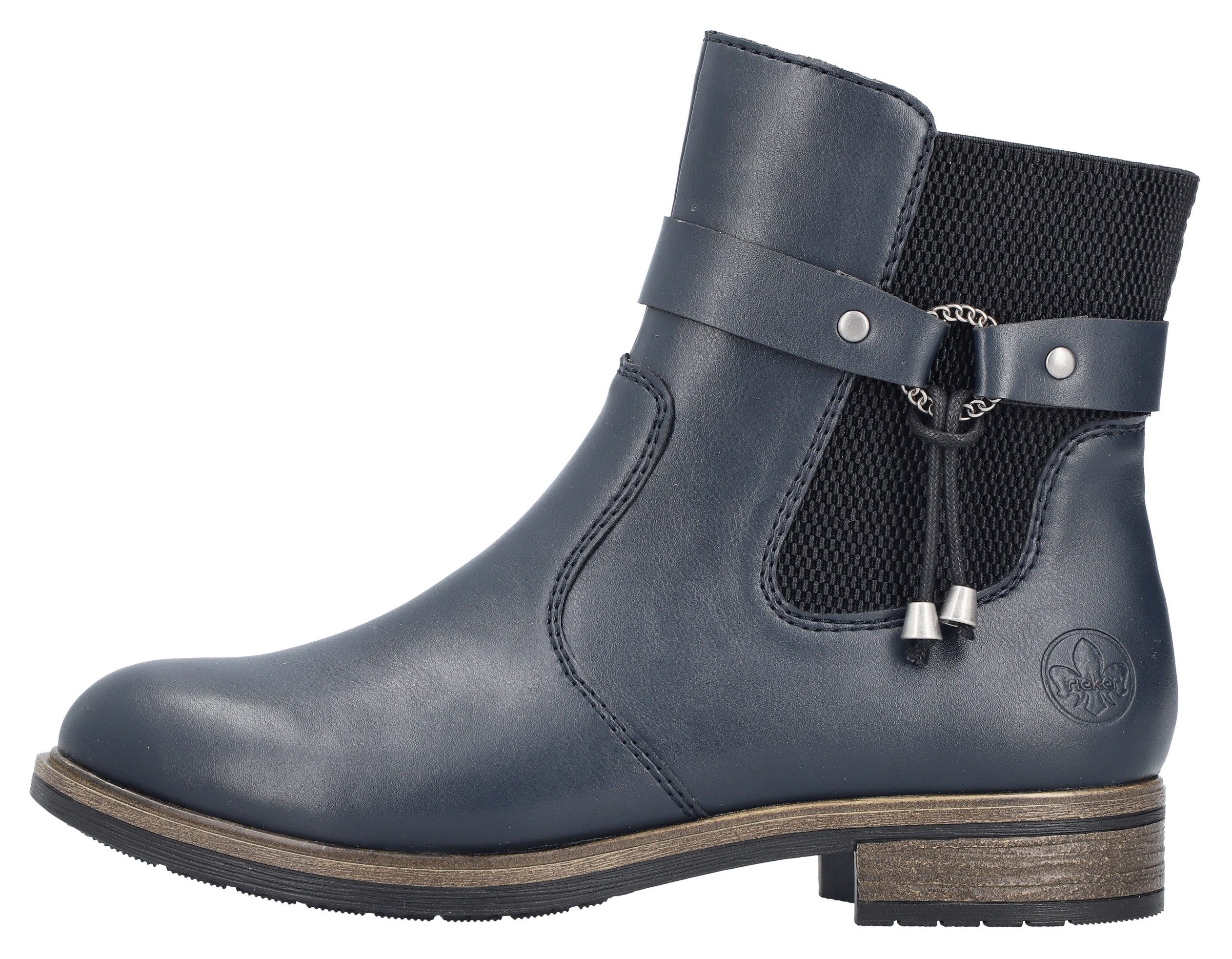 Rieker Winterstiefelette Chelseaboots, Winterboots, Blockabsatz, mit Innenreißverschluss