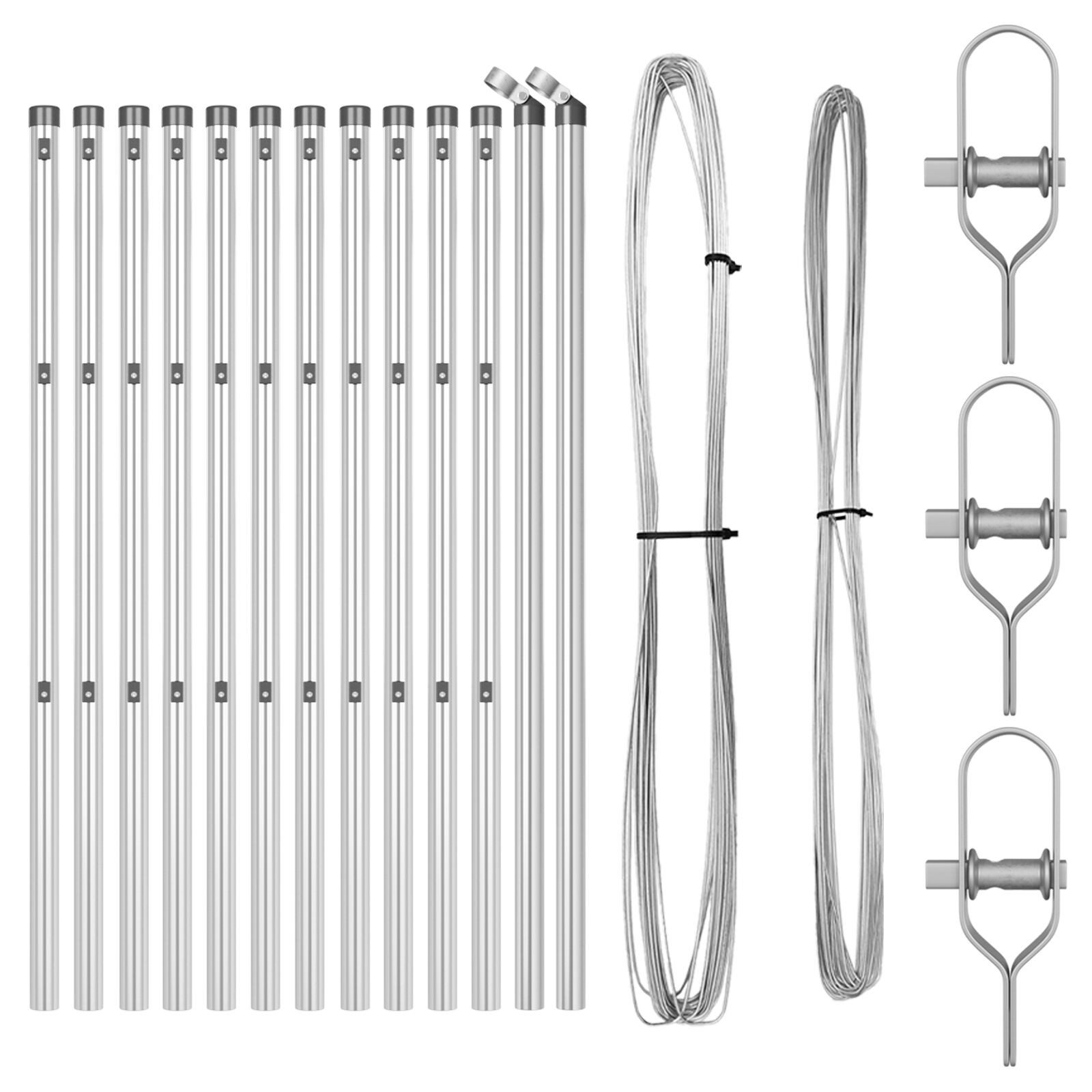 vidaXL Zaunpfosten Zaunpfosten 13 Stück Ø32 mm 100 cm Verzinkter Stahl, (13-St)