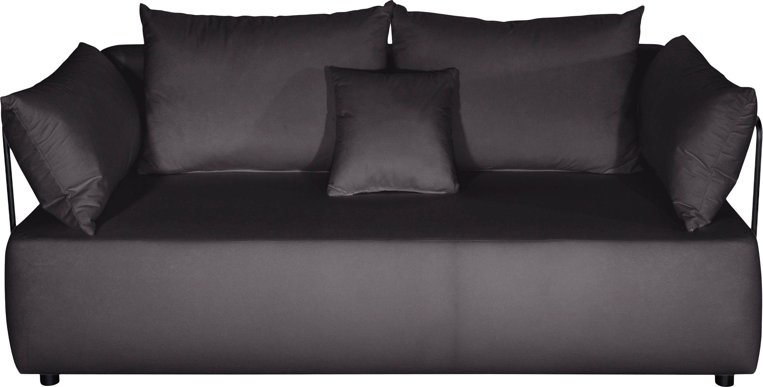 COLLECTION AB Schlafsofa Maria, B: 191 cm, Liegefl. 143x190 cm, Schlaffunktion,Bettkasten,Bonnelfederkern,Moderne Armlehnen aus Metall