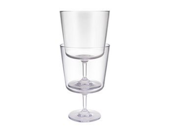 APS Gläser-Set, Tritan, 4-er Set Mehrwegbecher, bruchsichere Tritan Gläser 300ml, Kristallklar