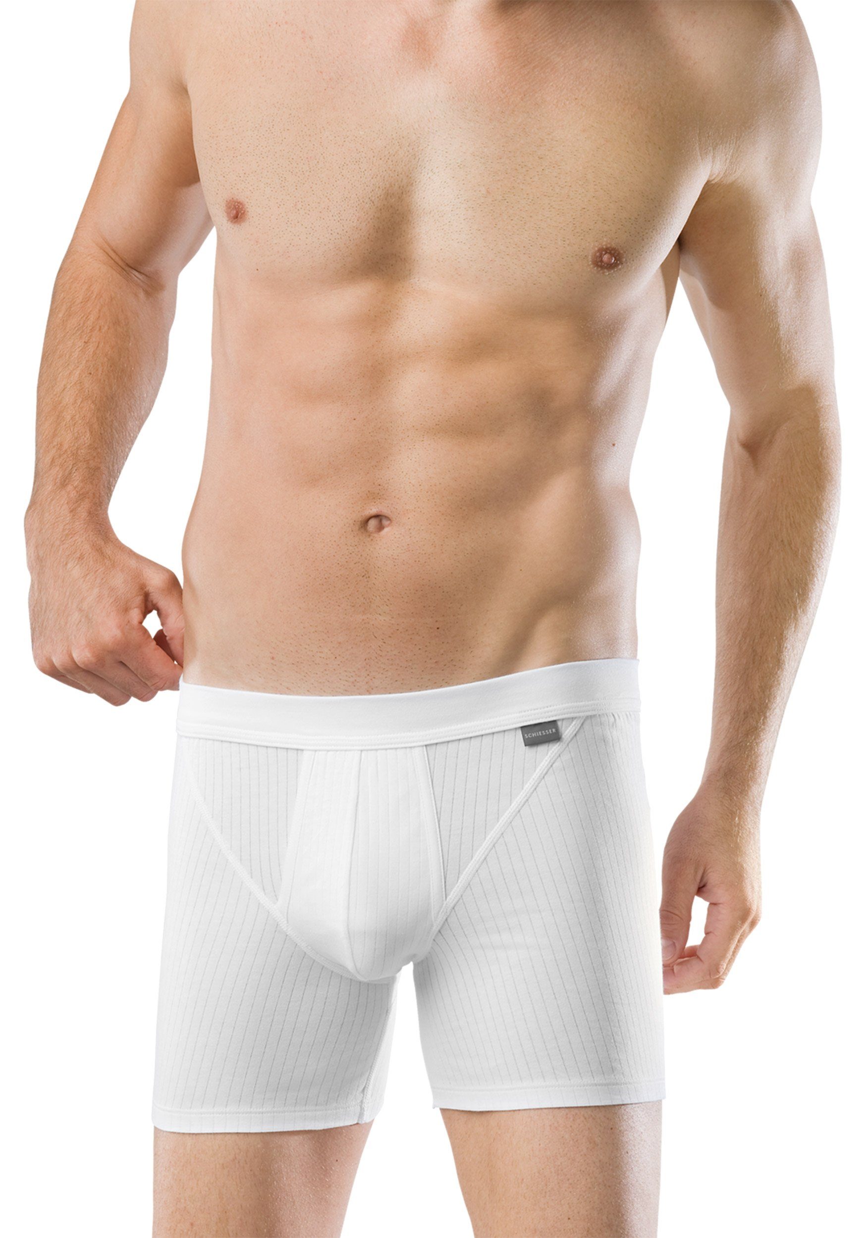 Schiesser Boxershorts Cotton Essentials Authentic (Packung, günstig online kaufen