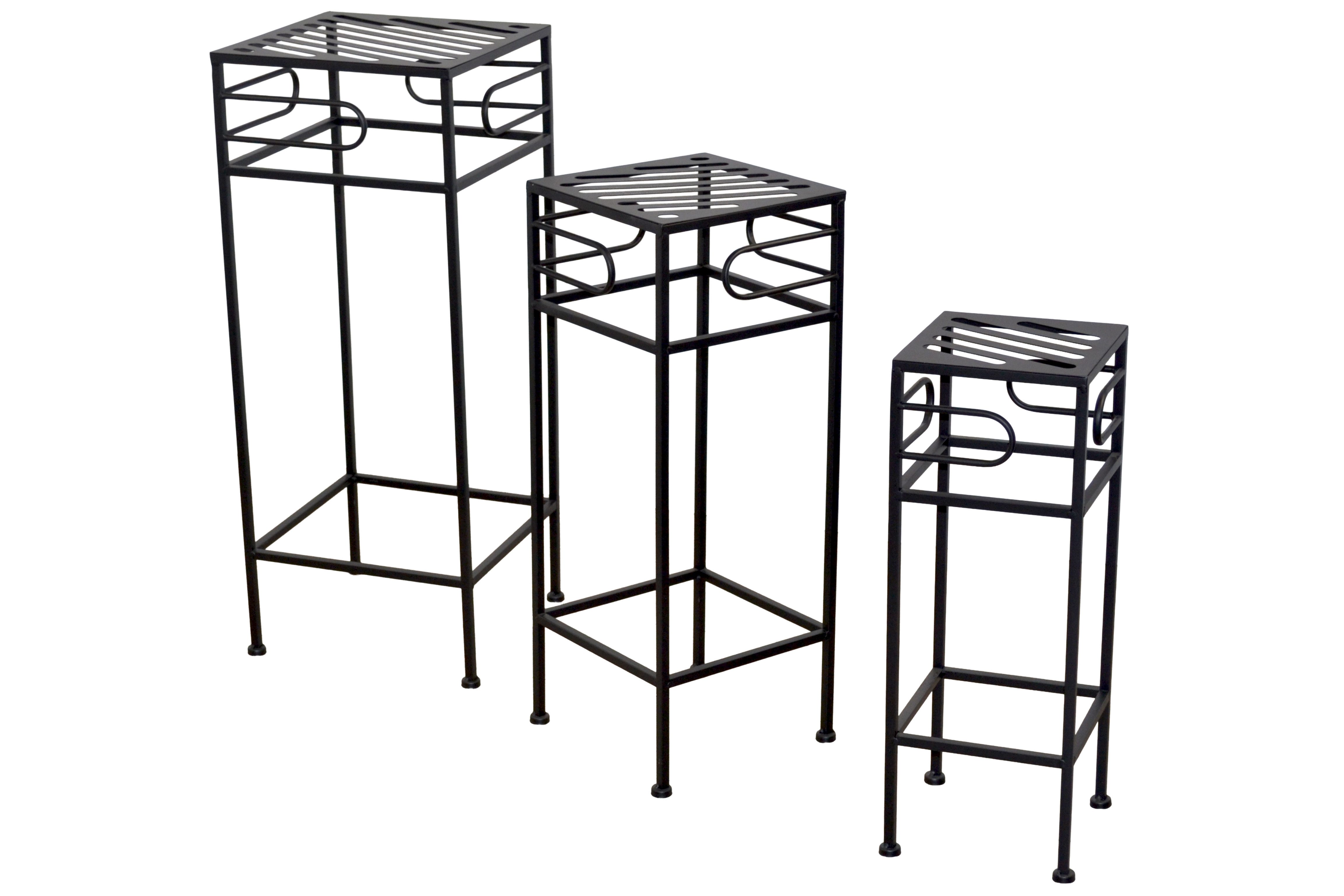 moebel-direkt-online Blumenständer 3teiliges Blumenständer-Set aus Metall (Spar-Set, 3teiliges Set)
