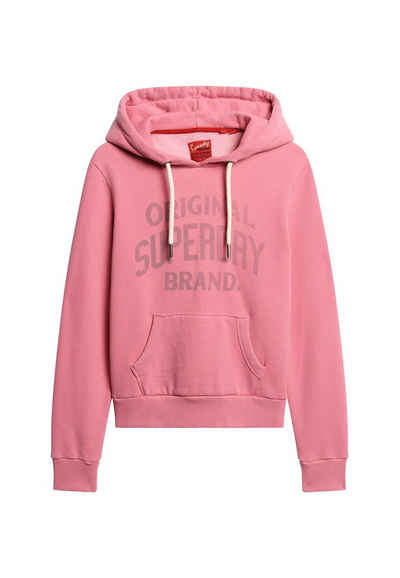 Superdry Hoodie Superdry Damen Hoody ARCHIVE SCRIPT GRAPHIC HOODIE Sugar Pink