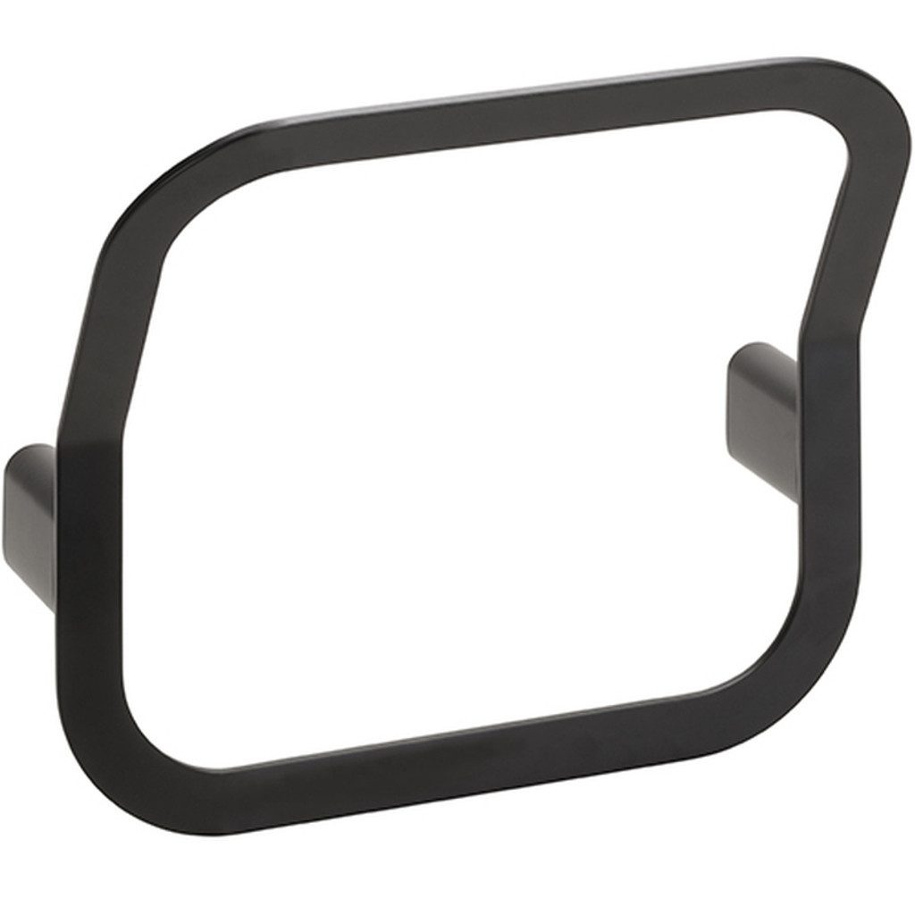 Handtuchhalter BORGANIC BLACK Handtuchring Edelstahl Schwarz Bad & Küche >> Bohren
