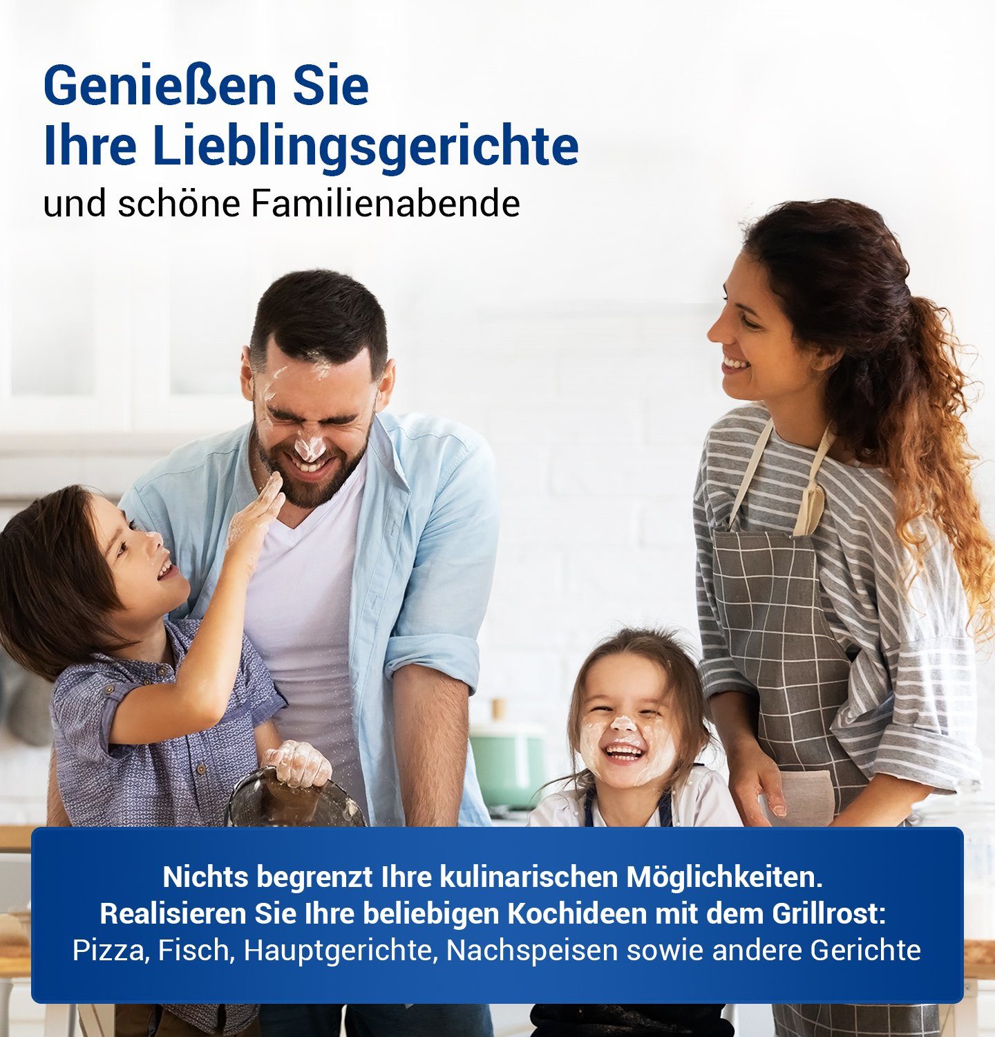 VIOKS Grillrost Backofengitter Backofenrost verstellbar tief, Rost ausziehbar für Backofen, Herd