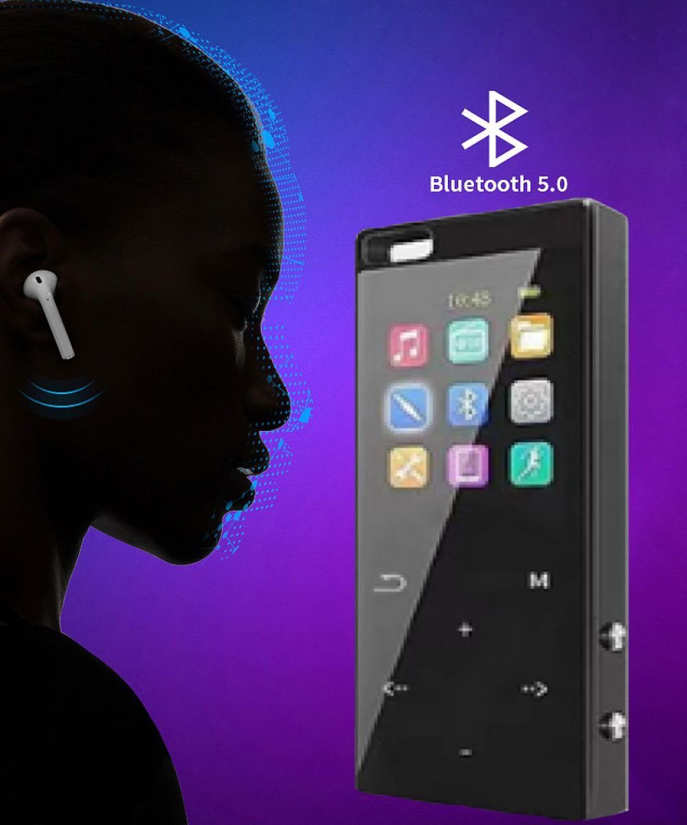 Jormftte Bluetooth,FM-Radio,Diktiergerät,Mini MP3-Player (Empfindlich)