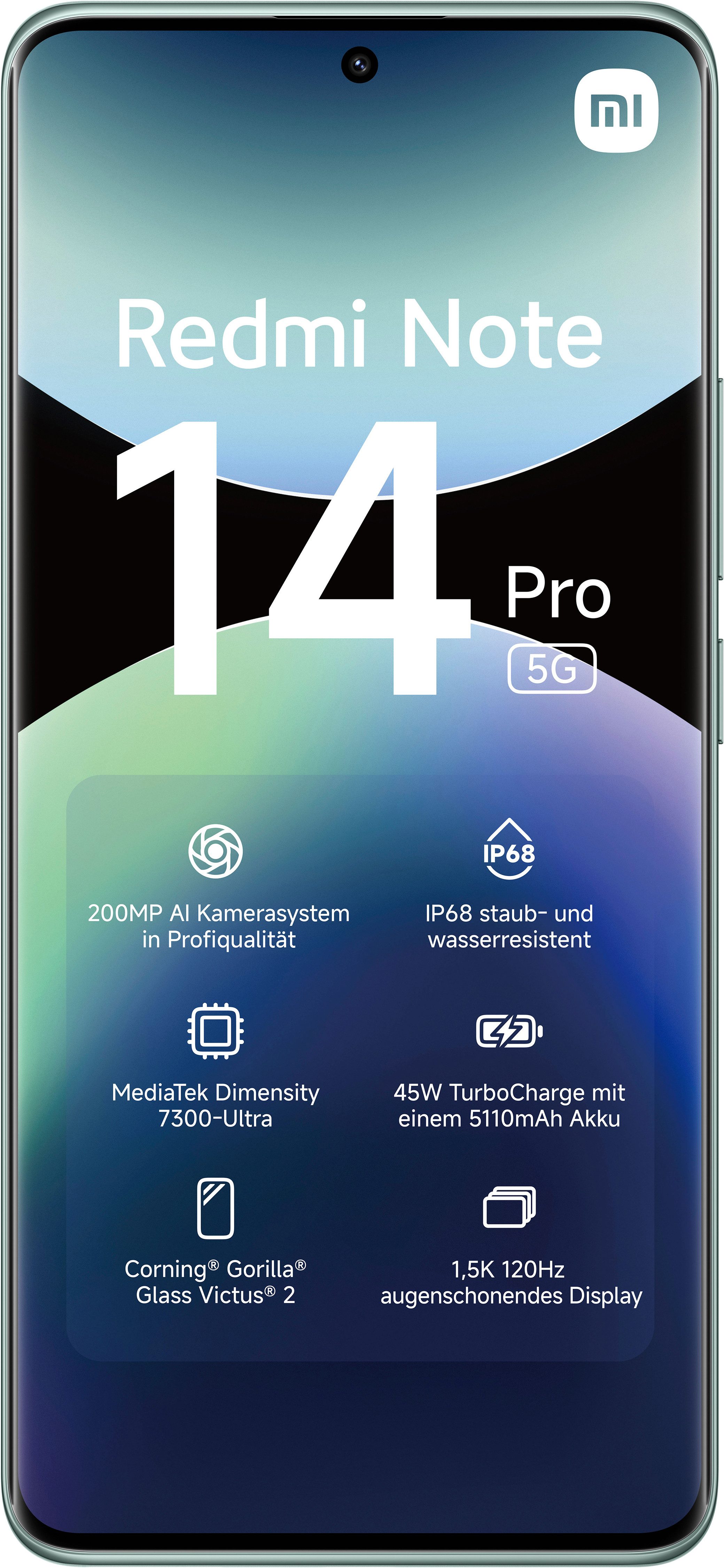 Xiaomi Redmi Note 14 Pro 5G Smartphone (16,94 cm/6,67 Zoll, 256 GB Speicherplatz, 200 MP Kamera)