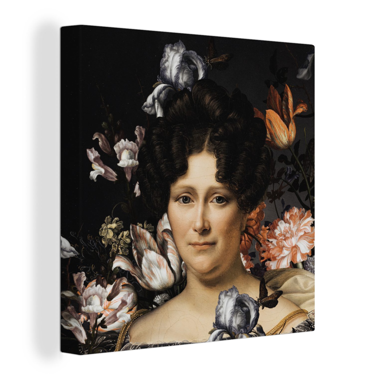 OneMillionCanvasses® Gemälde Kunst - Blumen - Alte Meister, (1 St), Leinwand Bilder für Wohnzimmer Schlafzimmer