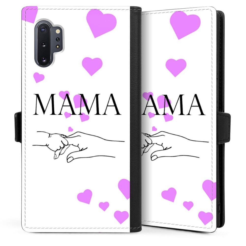 DeinDesign Handyhülle Muttertag Mama Familie Muttertag-Mama und kinder, Samsung Galaxy Note 10 Plus Hülle Handy Flip Case Wallet Cover