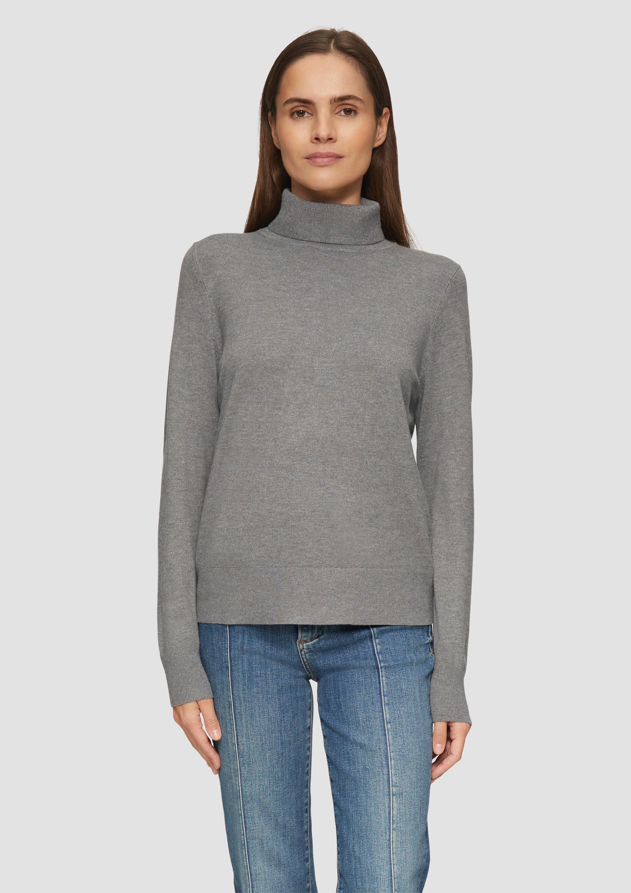 s.Oliver Longpullover Strickpullover Feinstrickpullover mit Rollkragen günstig online kaufen