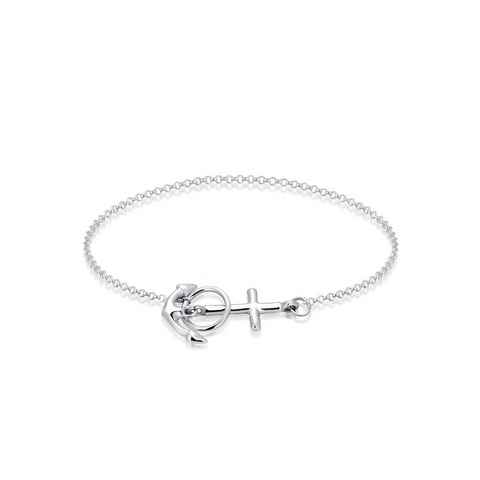 Elli Armband Anker Kreuz 925 Silber