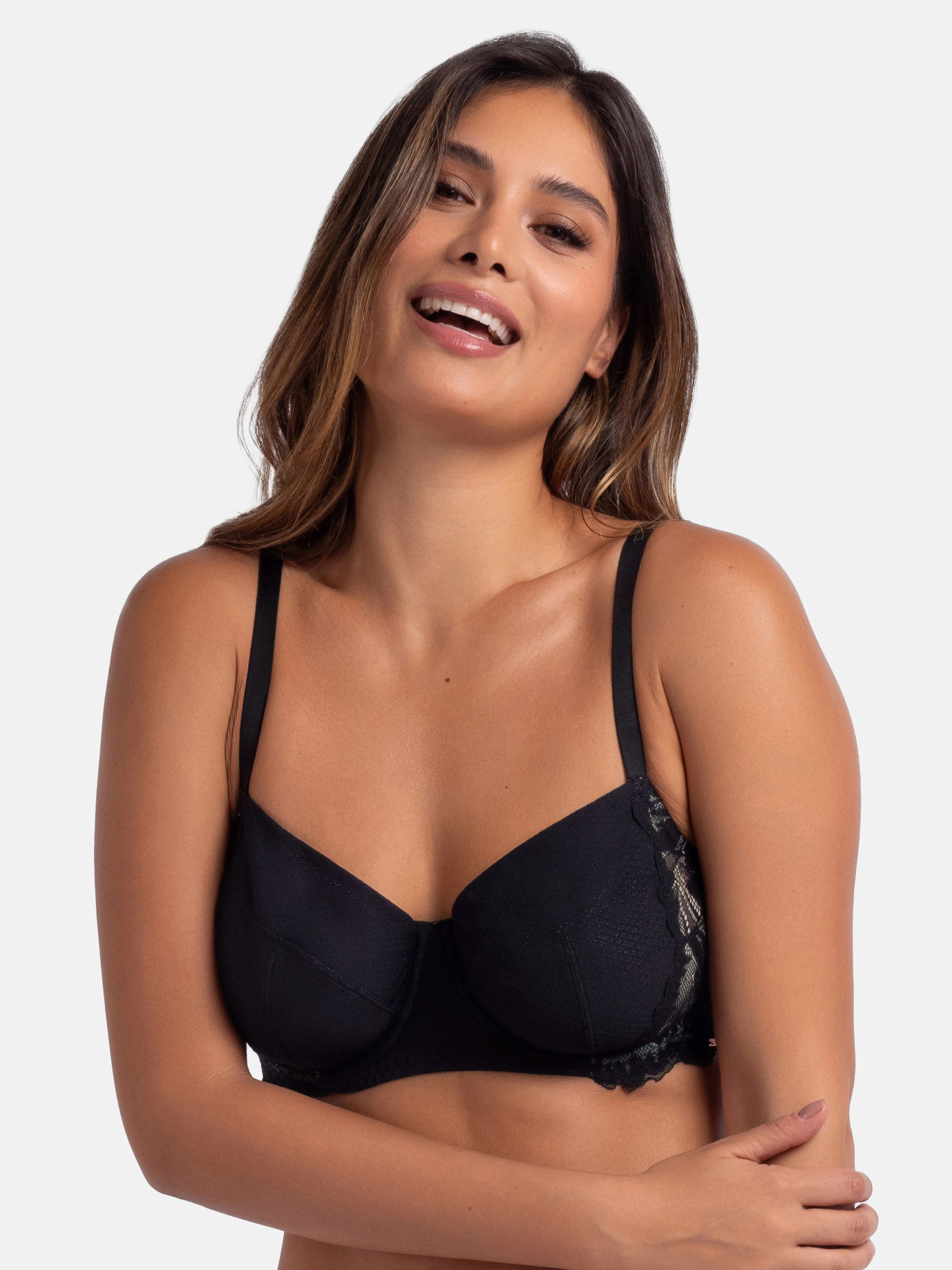 Dorina Bügel-BH Delia Curves, Jacquard-Mikrogewebe mit Spitze – Bild 4 von 5