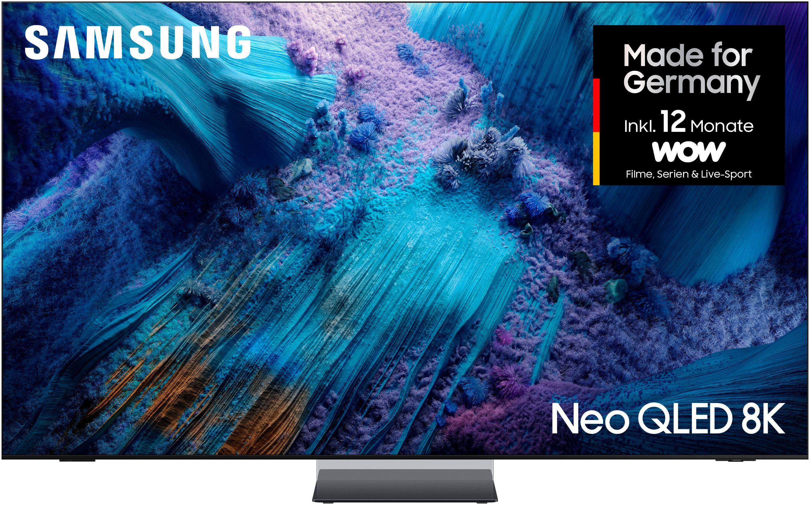 Samsung GQ65QN990FT QLED-Fernseher (163 cm/65 Zoll, 8K Ultra HD, Smart-TV, 8K AI Upscaling Pro & Glare Free, Wireless One Connect Box, Art Store)