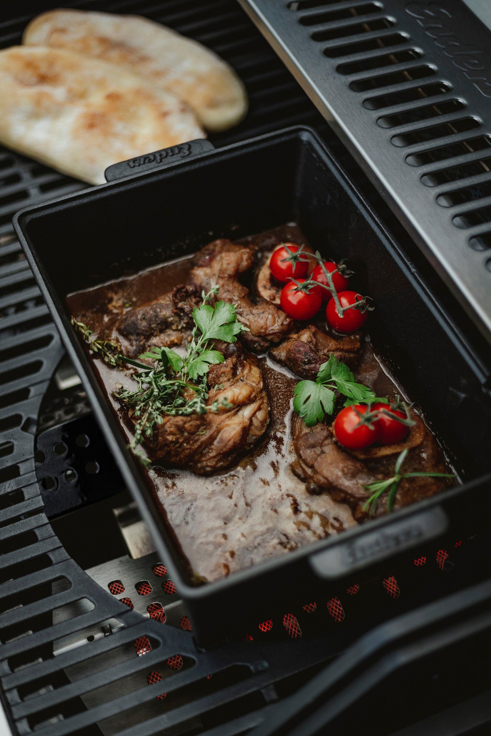 Enders® Feuertopf Switch Grid Dutch Oven, Rib Roaster, Gusseisen, Fassungsvermögen: 5,5 Liter, BxLxH: 34,5x22,5x13 cm