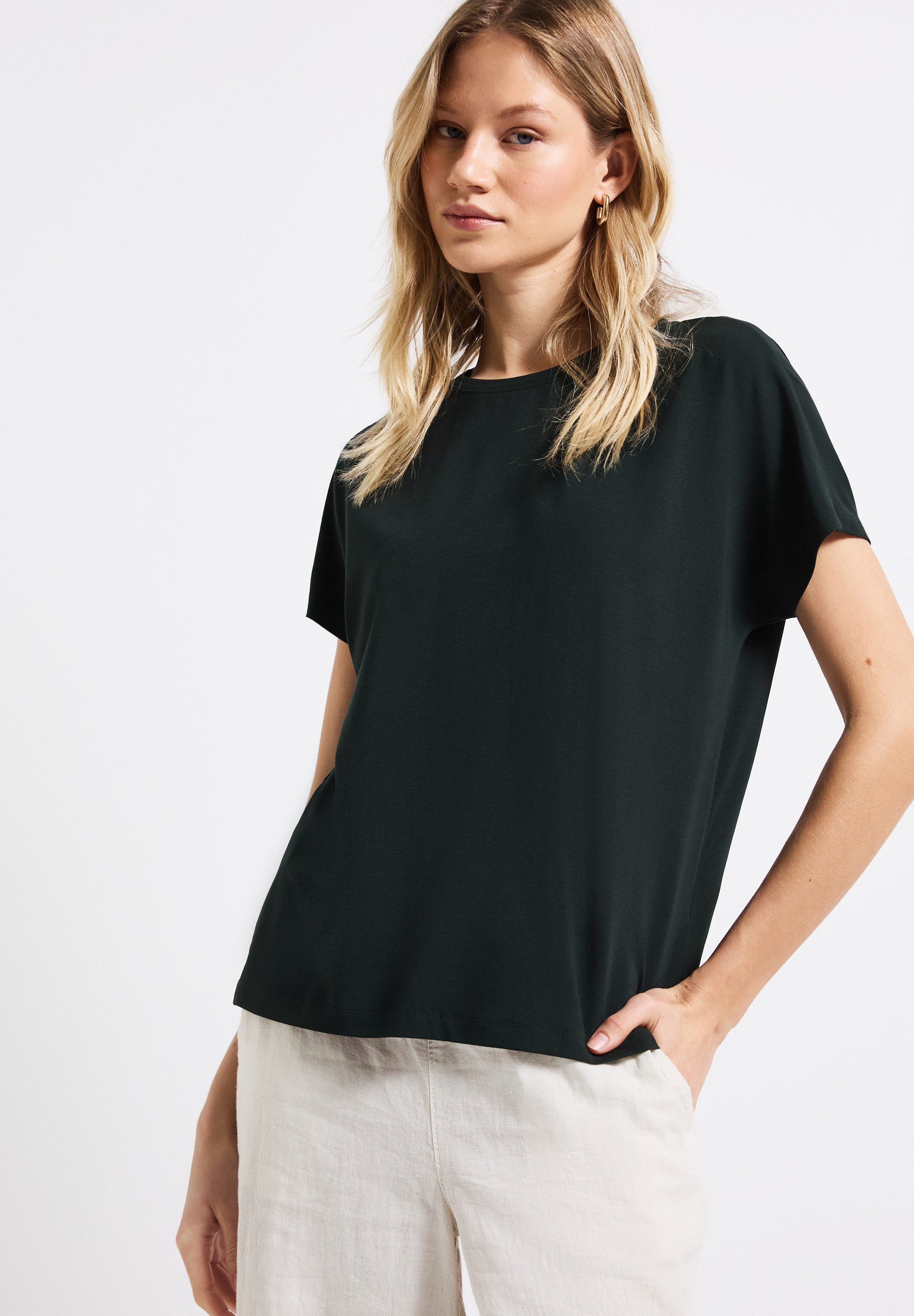 STREET ONE T-Shirt, aus strecthigem Viskosematerial günstig online kaufen