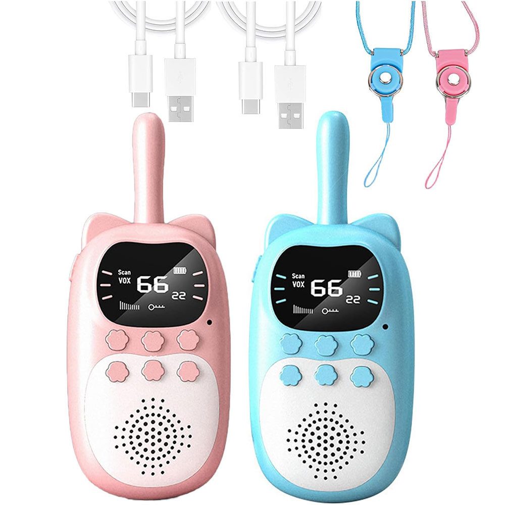 Walkie Talkie Wiederaufladbare Walkie-Talkies für Kinder mit großer Reichweite
