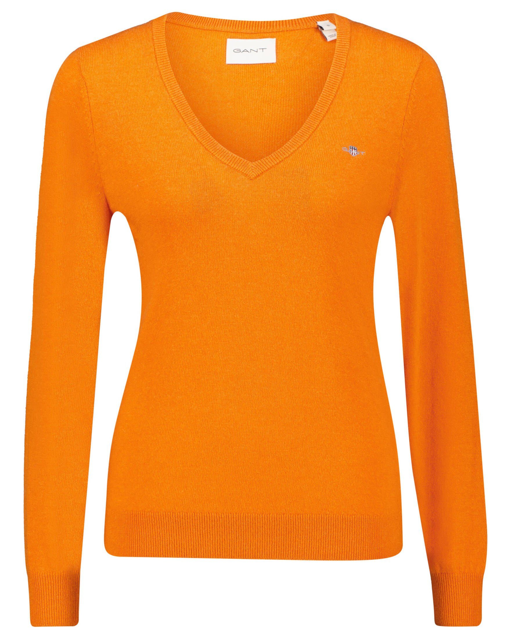 Gant Strickpullover Damen Pullover (33) (1-tlg) orange