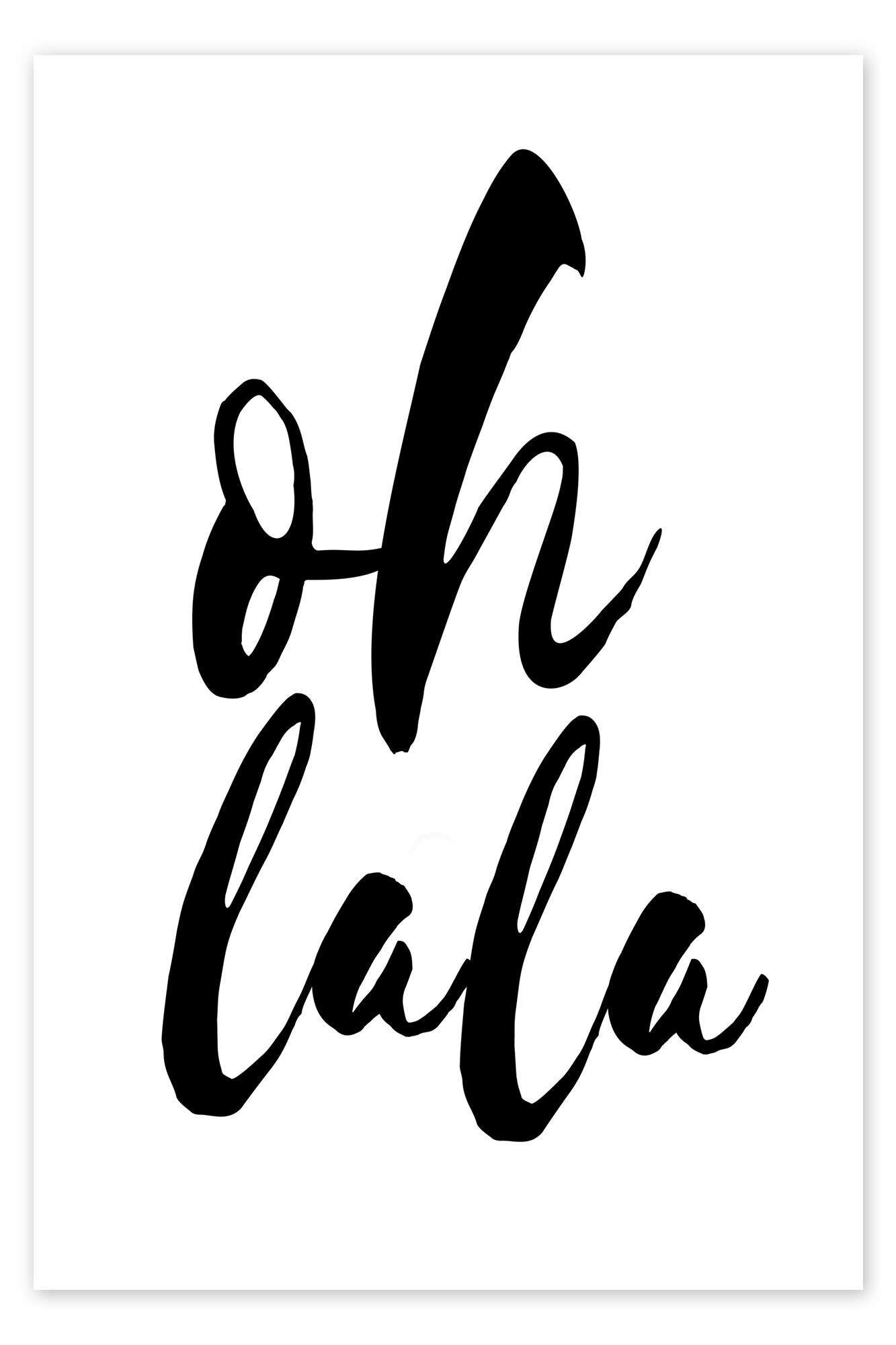 Posterlounge Wandbild Ohlala, Typobox, erhältlich als Poster, Leinwandbild, Wandsticker oder Acrylglasbild