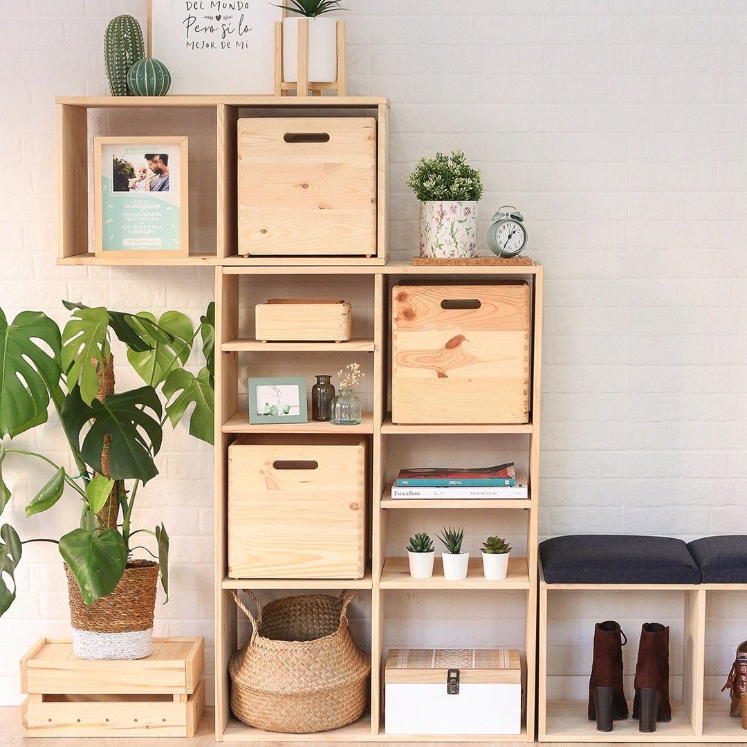 Astigarraga Kit Line Holzkiste Vollholz-Kiste - Dinamic, passend für KALLAX und EKET, Holzkiste (1 St)