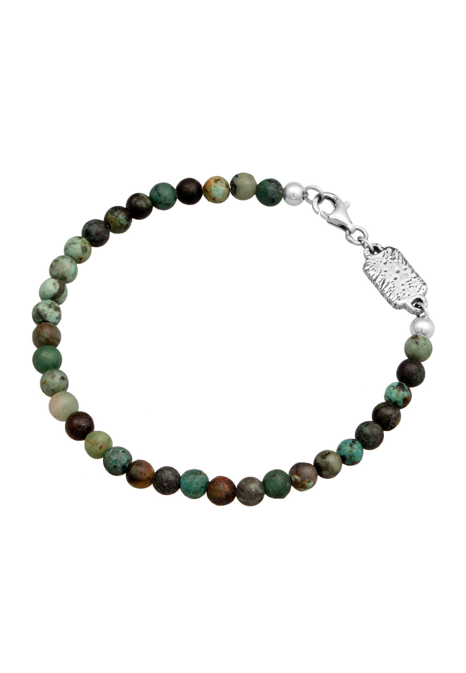 HAZE & GLORY Bead-Armband-Set Afrikanischer Türkis Ozean 925 Sterling Silber
