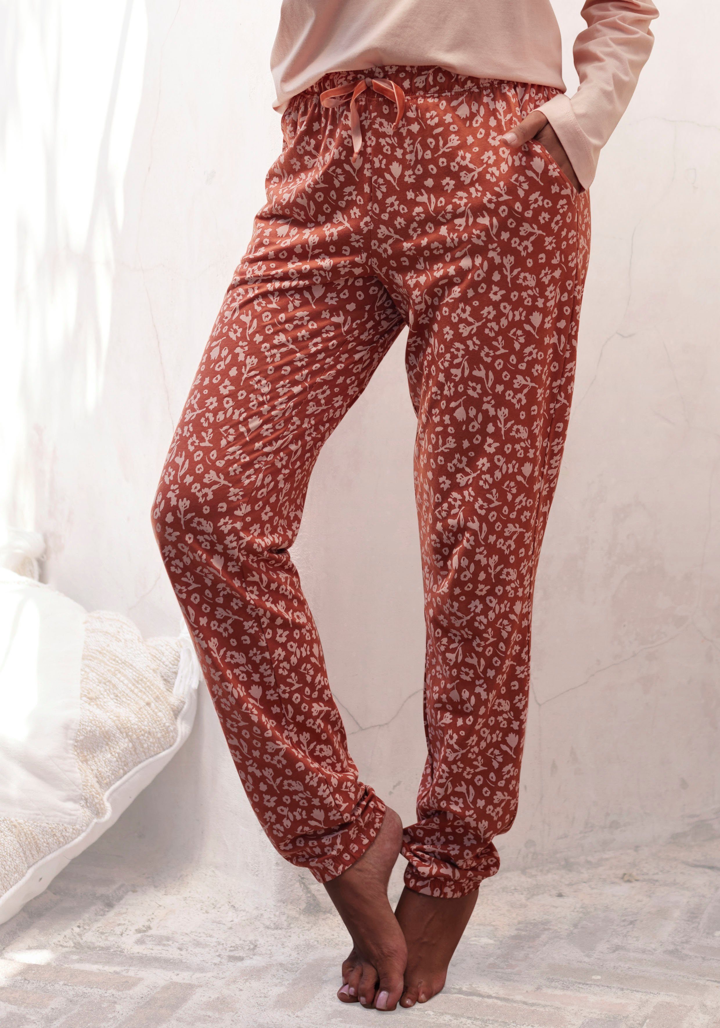 Vivance Dreams Pyjamahose mit Samtband am elastischen Tunnelzugbund