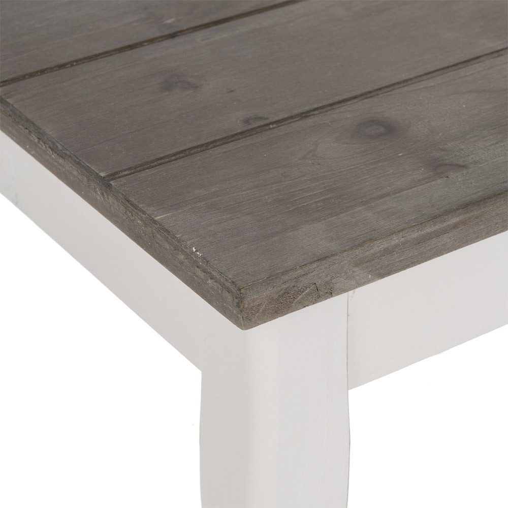 Myflair Möbel & Accessoires Beistelltisch Beistelltisch FARMHOUSE weiß mit grau-brauner Tischplatte Couchtisch 4
