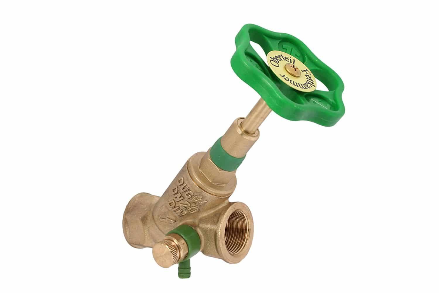 Schlösser Kugelhahn, KFR Schrägsitzventil mit Rückflussverhinderer und Entleerung ¼“