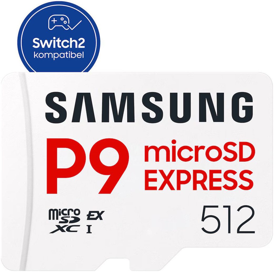 Samsung P9 microSD Express Speicherkarte (512 GB, 800 MB/s Lesegeschwindigkeit)