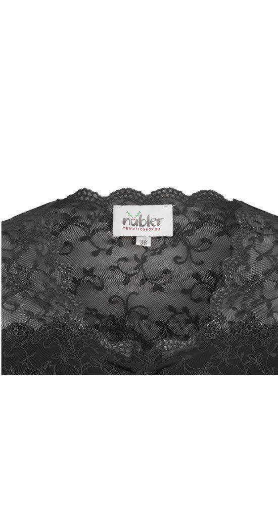 Nübler Dirndlbluse Dirndlbluse Kurzarm Nena in Schwarz von Nübler