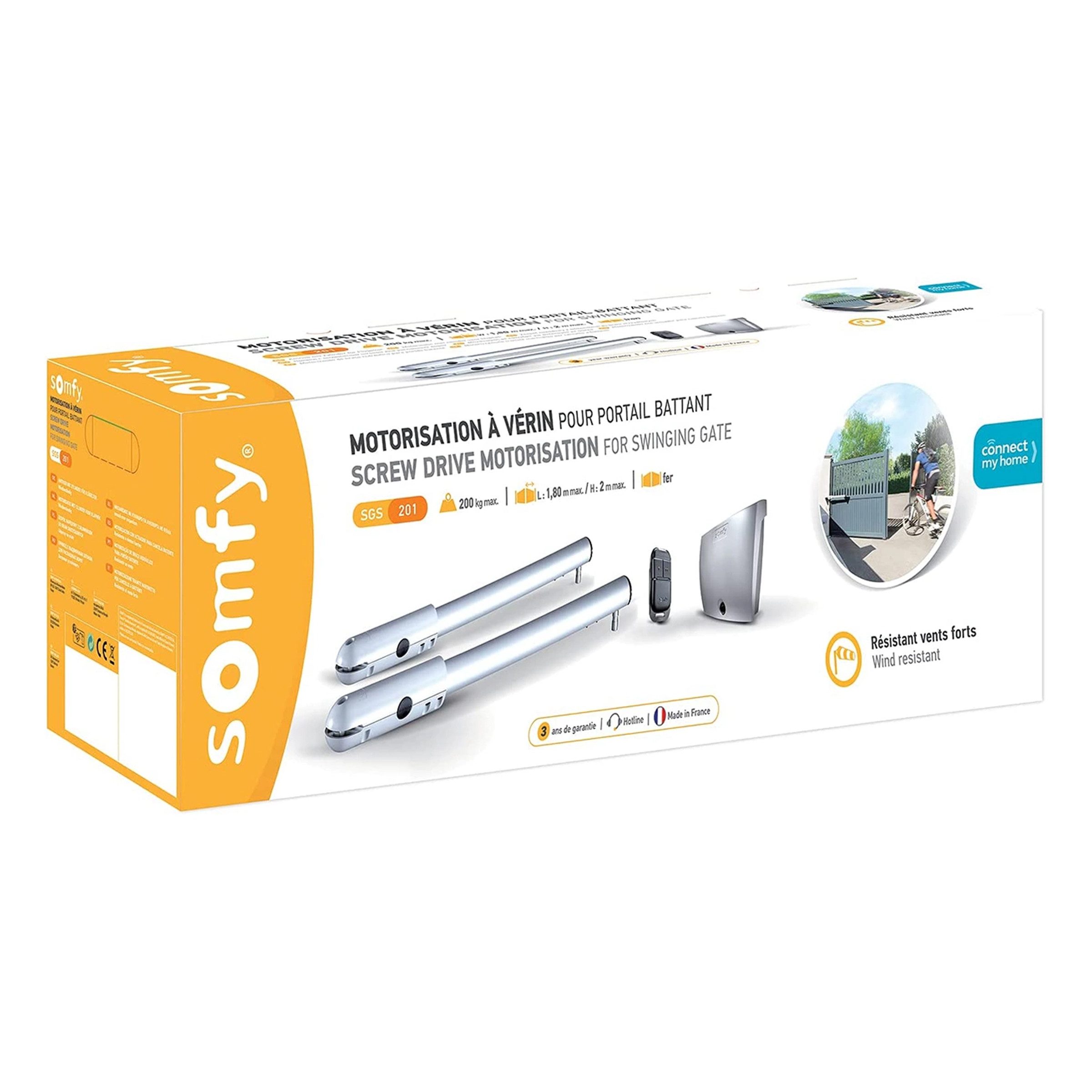 Somfy Drehtorantrieb Somfy 2400780 SGS 201RTS Motorisierungskit für Pendeltor Fernbedienung, (1-tlg)