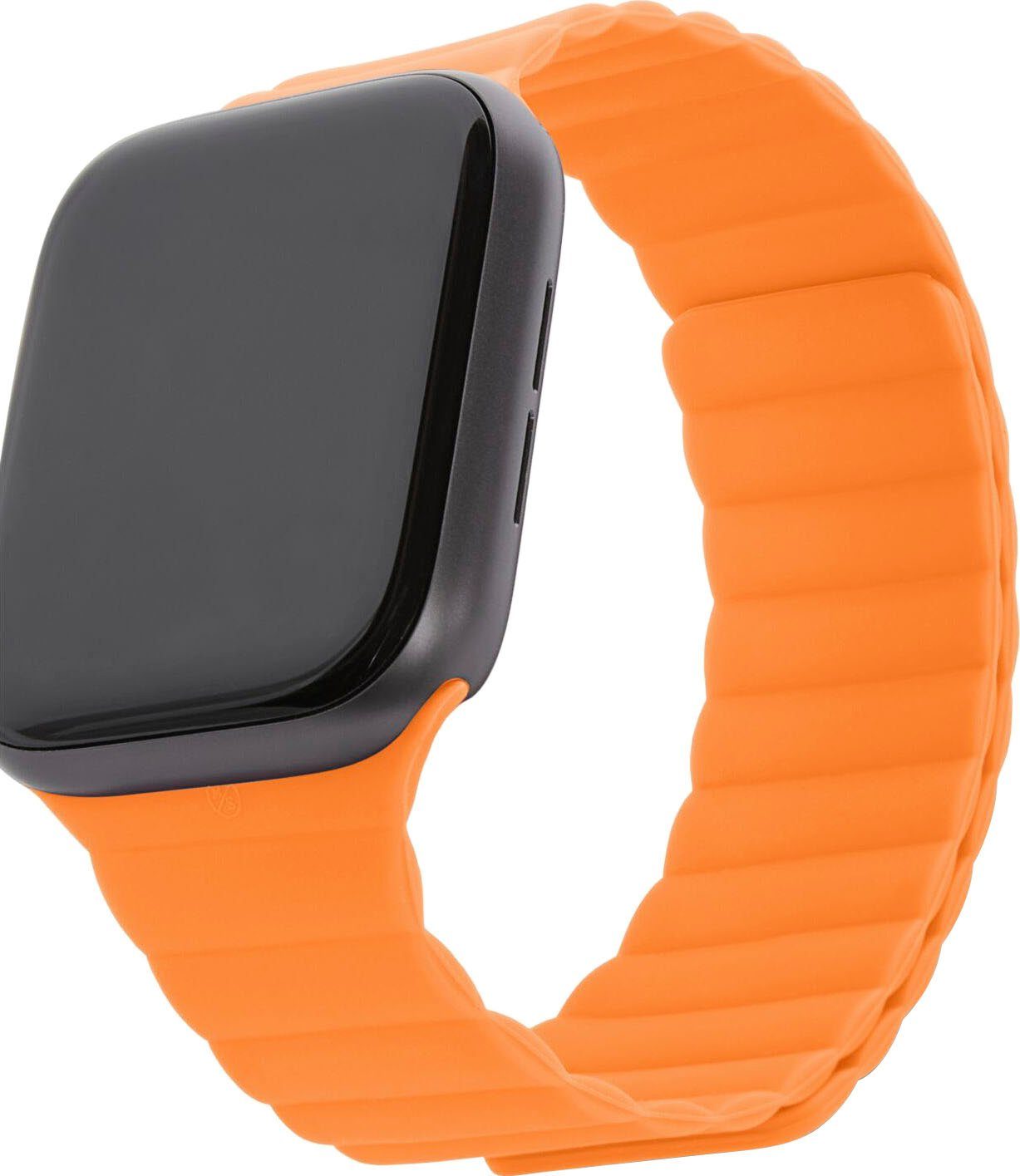 DECODED Smartwatch-Armband Silicone Traction schweißfest Apricot Strap 38/40/41mm, und Wasser- Magnet LITE