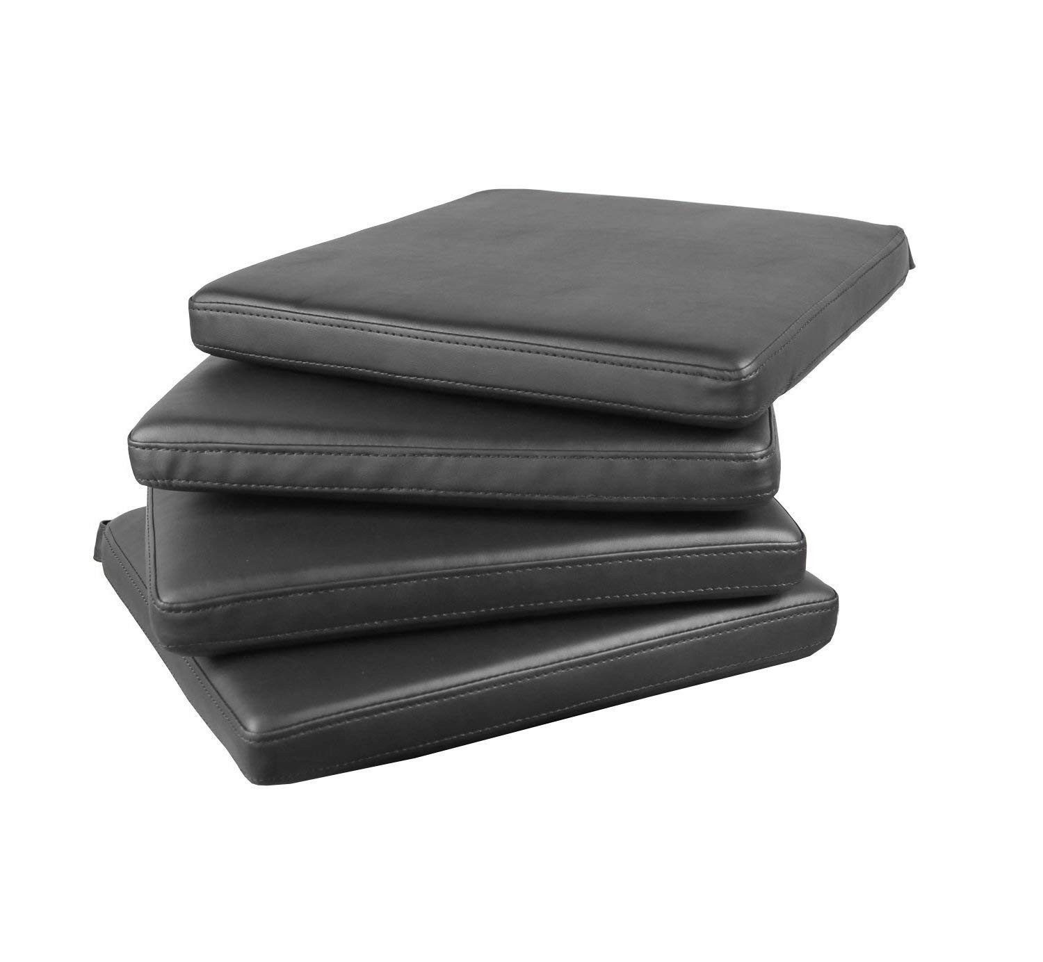 Sedex Sitzkissen 2x Sitzpolster LARISSA Kunstleder Schwarz