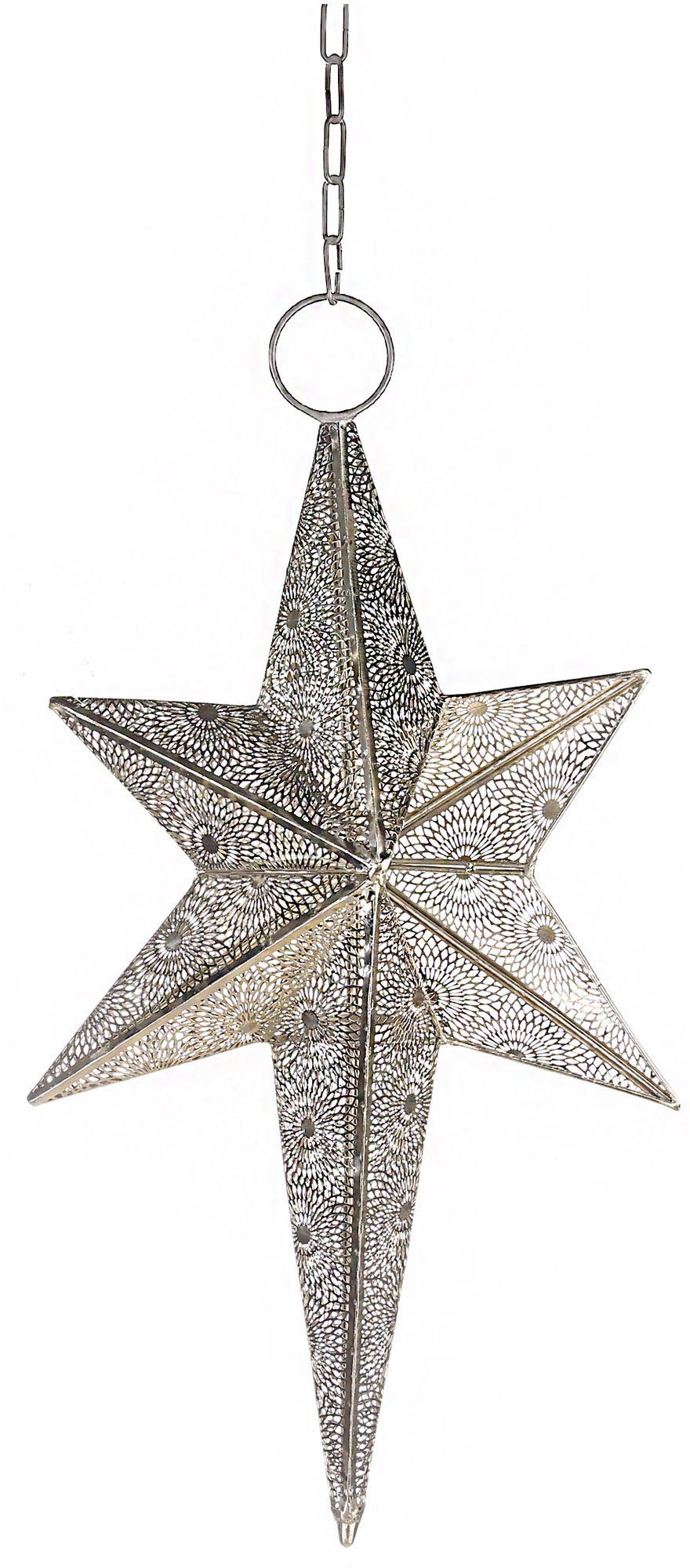 aus (1 Starligh, in Weihnachtsdeko Sternform Metall, Teelichthalter GILDE Hängewindlicht St),