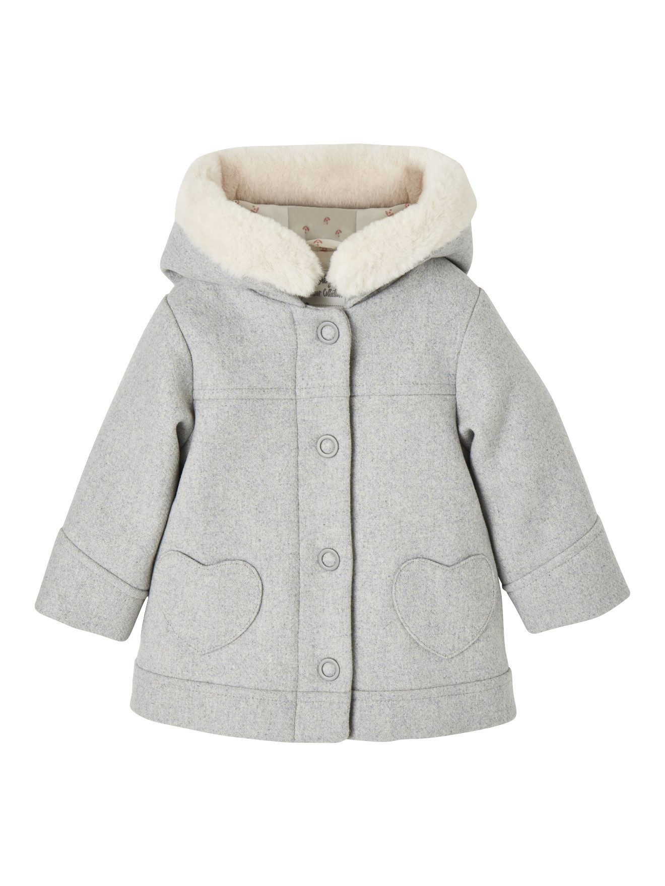 vertbaudet Dufflecoat Mädchen Baby Mantel mit Kapuze
