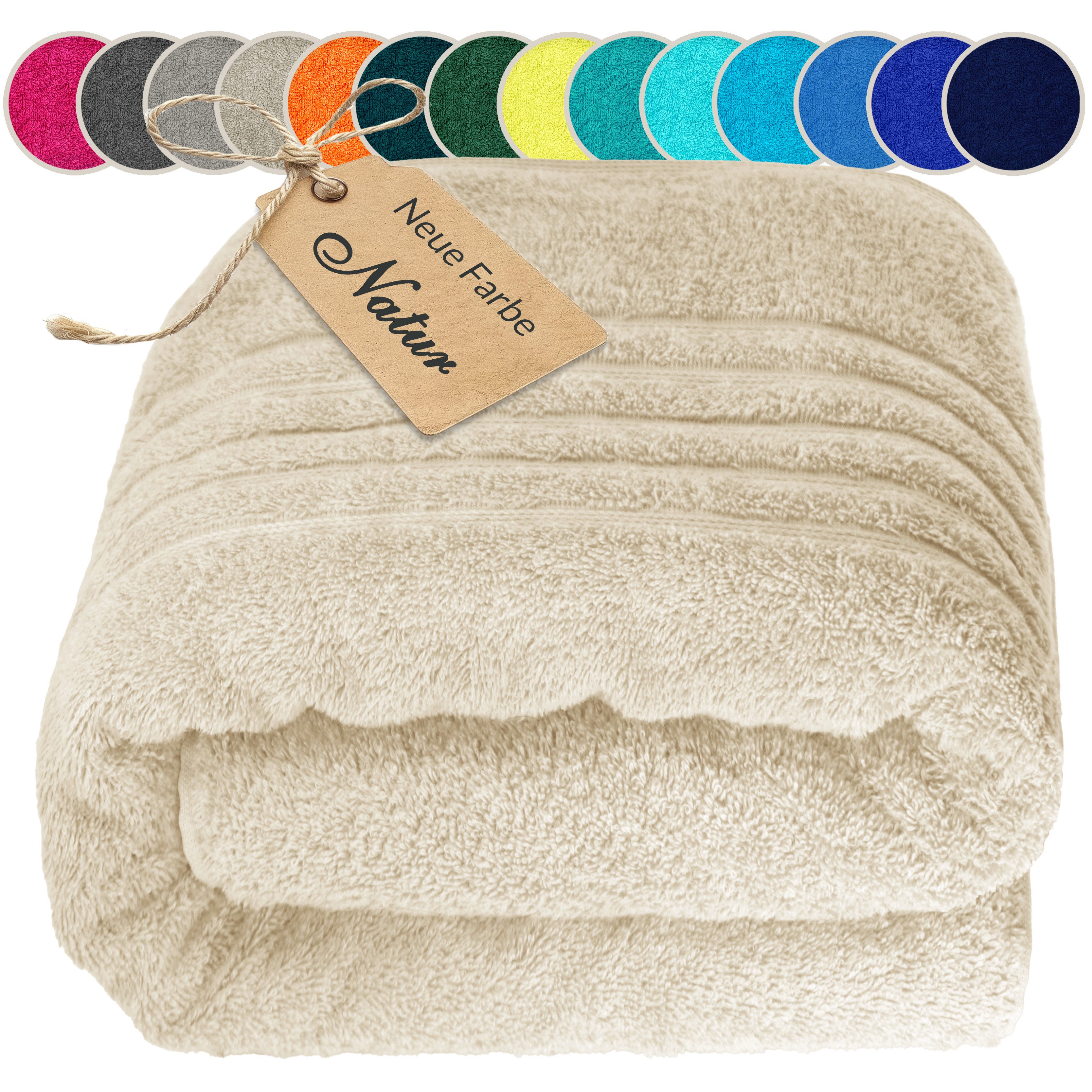 Lashuma Saunatuch XXL Handtuch London, Frottee (1-St), Badetuch Damen & Badehandtuch Herren 100x200 cm - Saunahandtuch 80x220