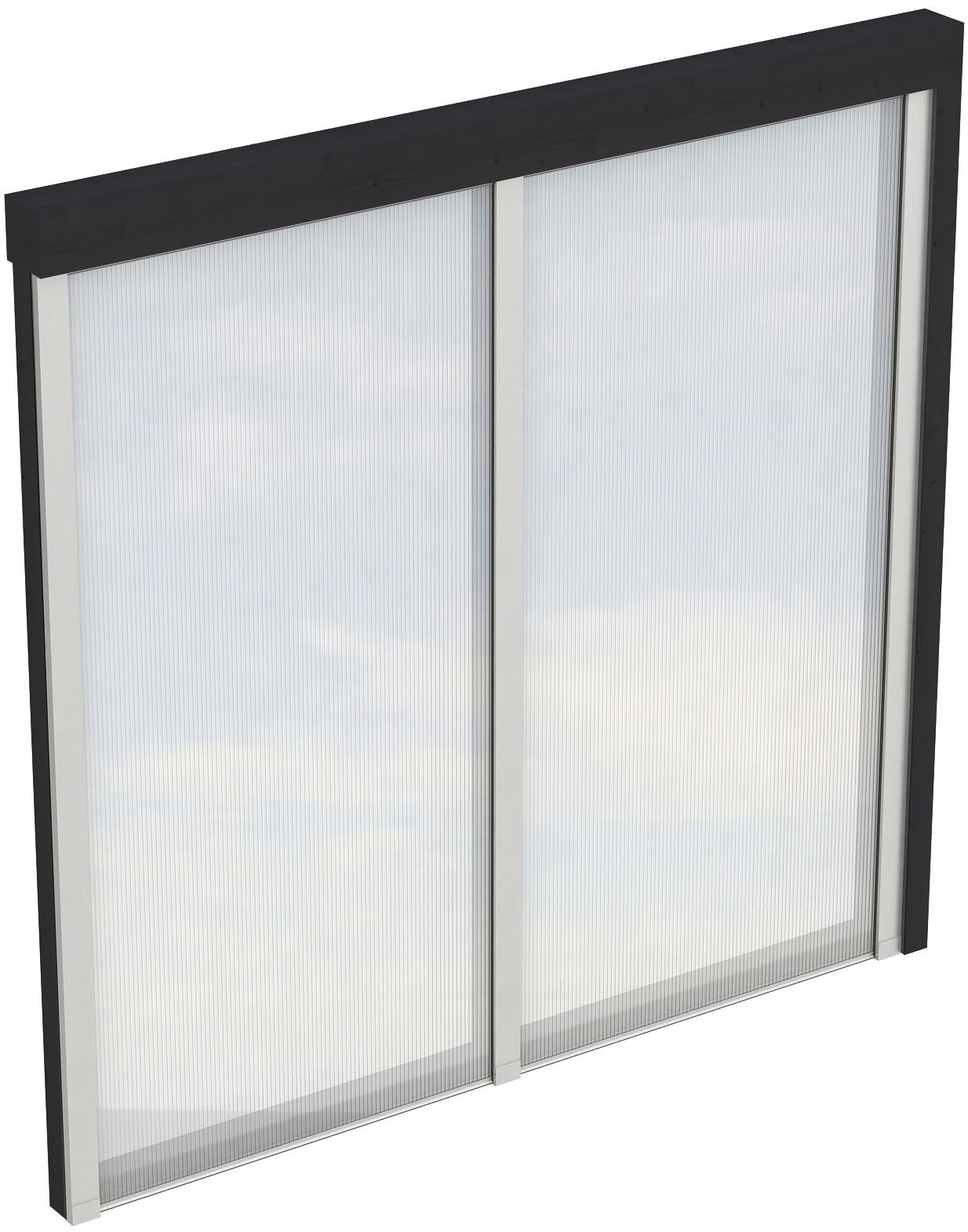 Skanholz Carport-Seitenwand, BxH:205x200 cm, m. Polycarbonat, Wandanbau