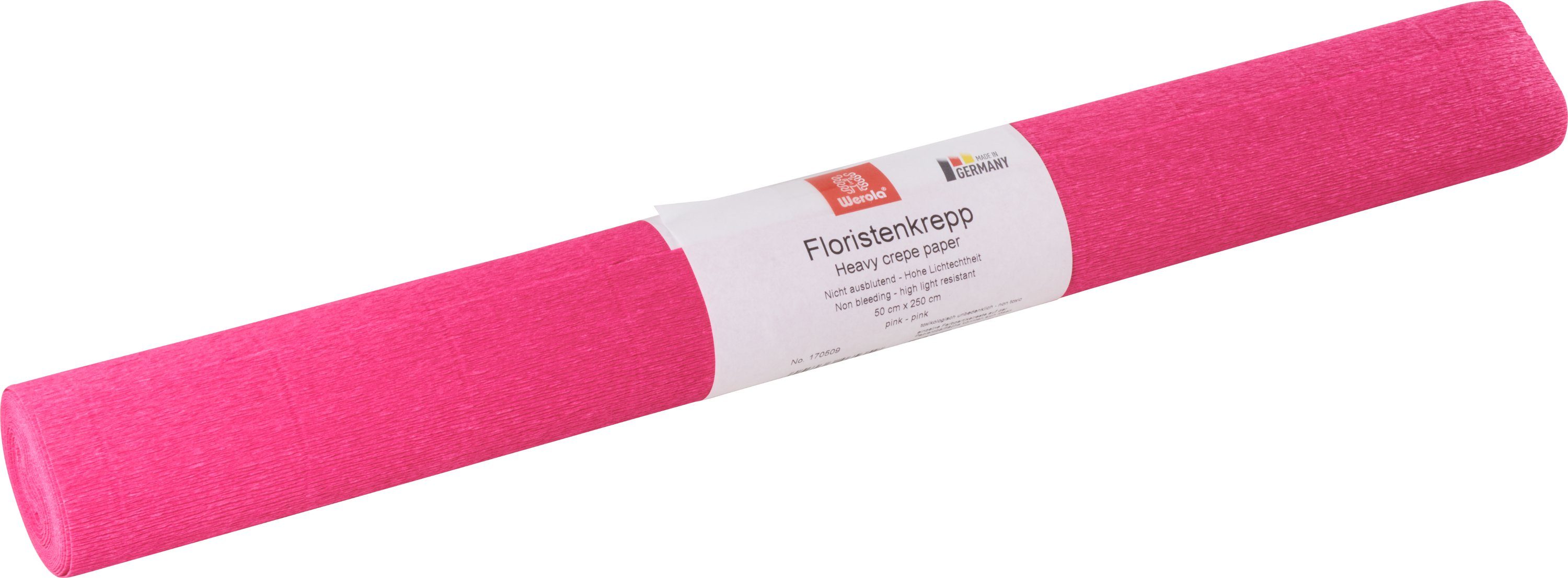 Werola 250 50 Floristen-Kreppapier, x farbfest Pink cm, Feinpapier cm