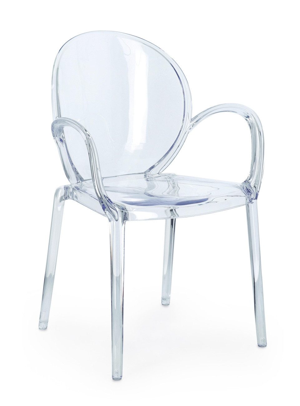 Gartenstuhl Camilla 4er-Set mit Armlehne, Transparent