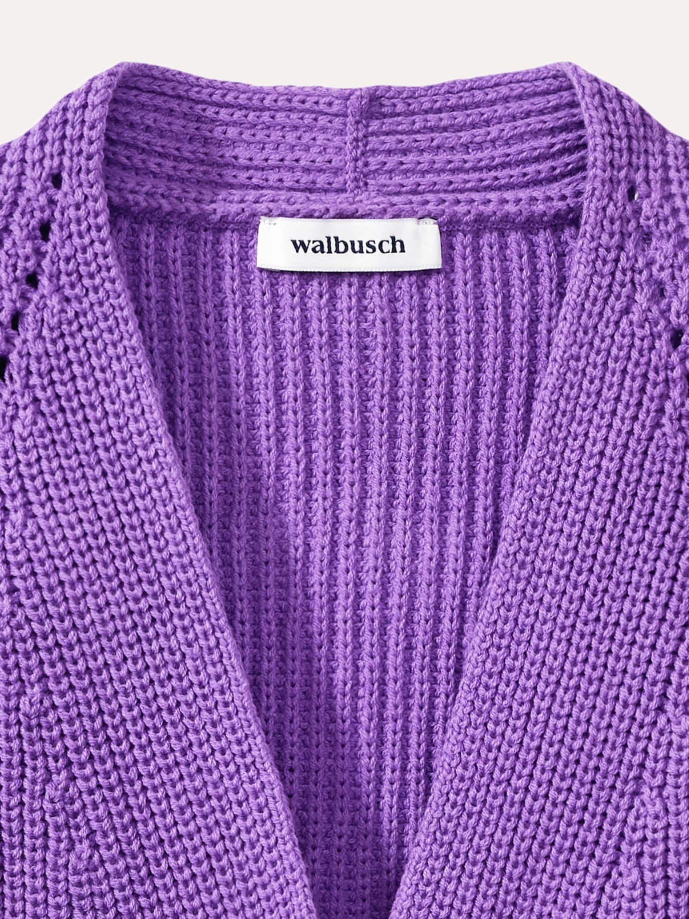 Walbusch Strickweste Damen Strickweste Patentmuster V-Ausschnitt, V-Ausschnitt