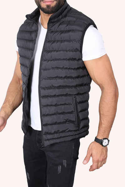 Megaman Jeans Steppweste Herren Steppweste Übergangs Bodywarmer Ärmellos Premium Qualität