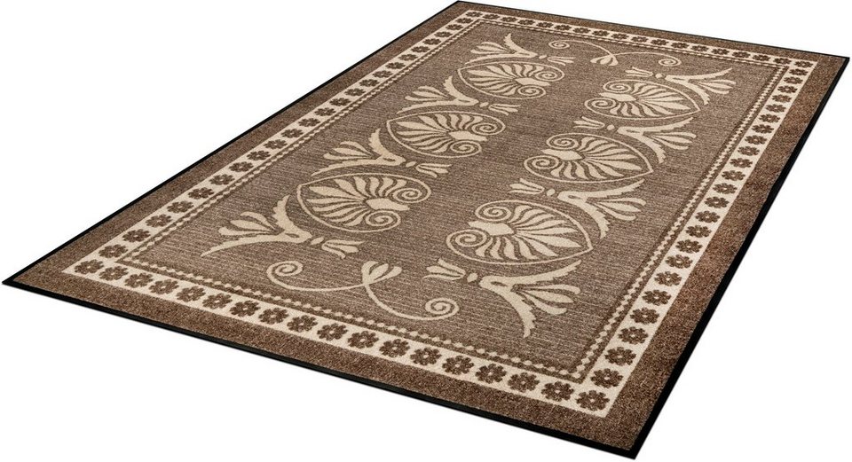 Teppich Ornamentalli, wash+dry by Kleen-Tex, rechteckig, Höhe: 7 mm,  rutschhemmend, In- und Outdoor geeignet, waschbar