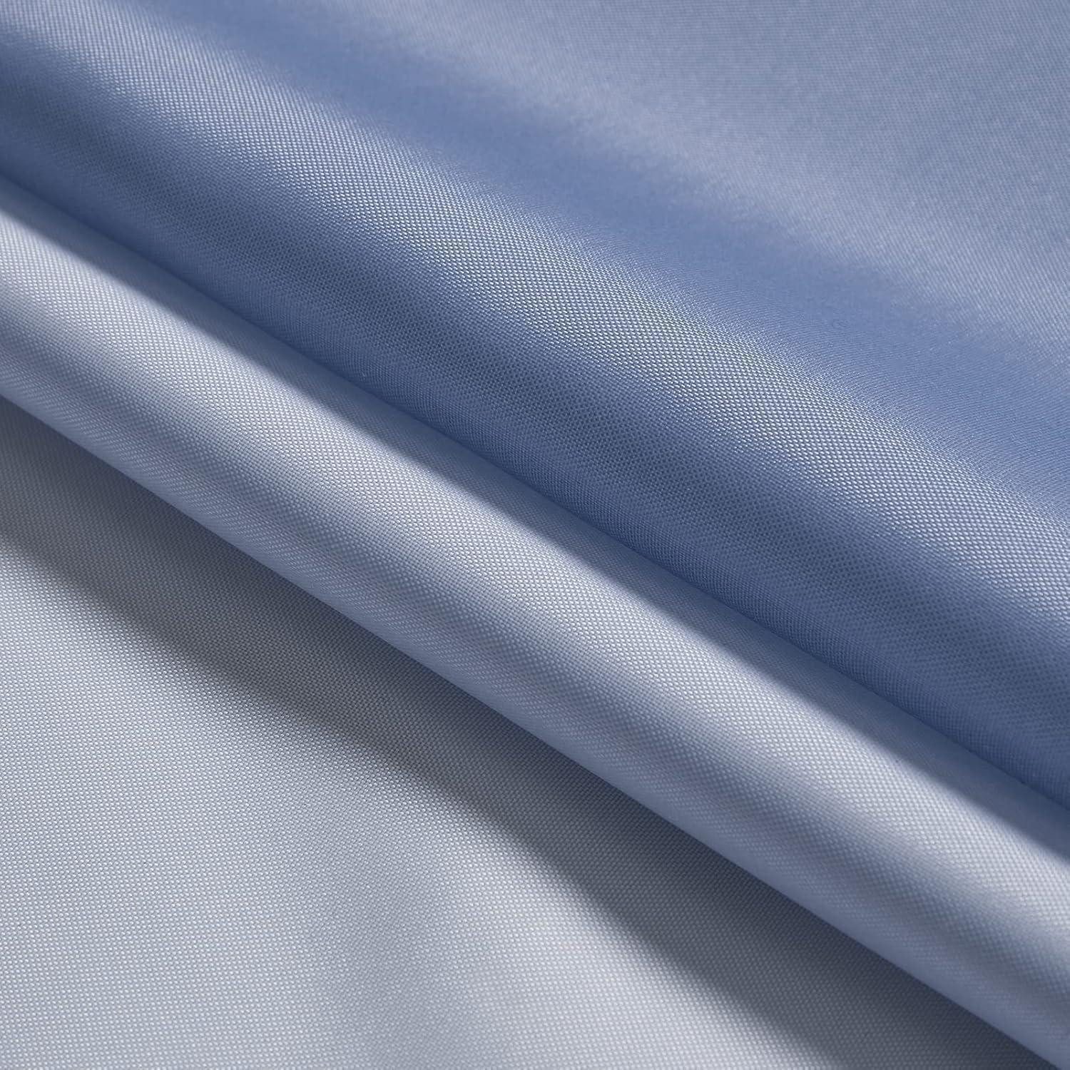 LuxusKollektion Duschvorhang Duschvorhang Textil Schimmel resistente Weiß Dunkelblau 100x200cm