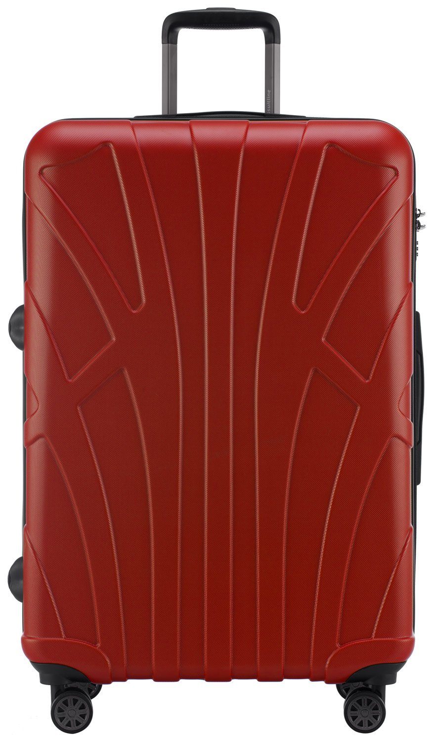 Rot Rollen, 4 Leicht, Erweiterbar, 110 96 Robust, Liter TSA 76 Packvolumen cm, ca. Trolley Zahlenschloss, S1, - Suitline