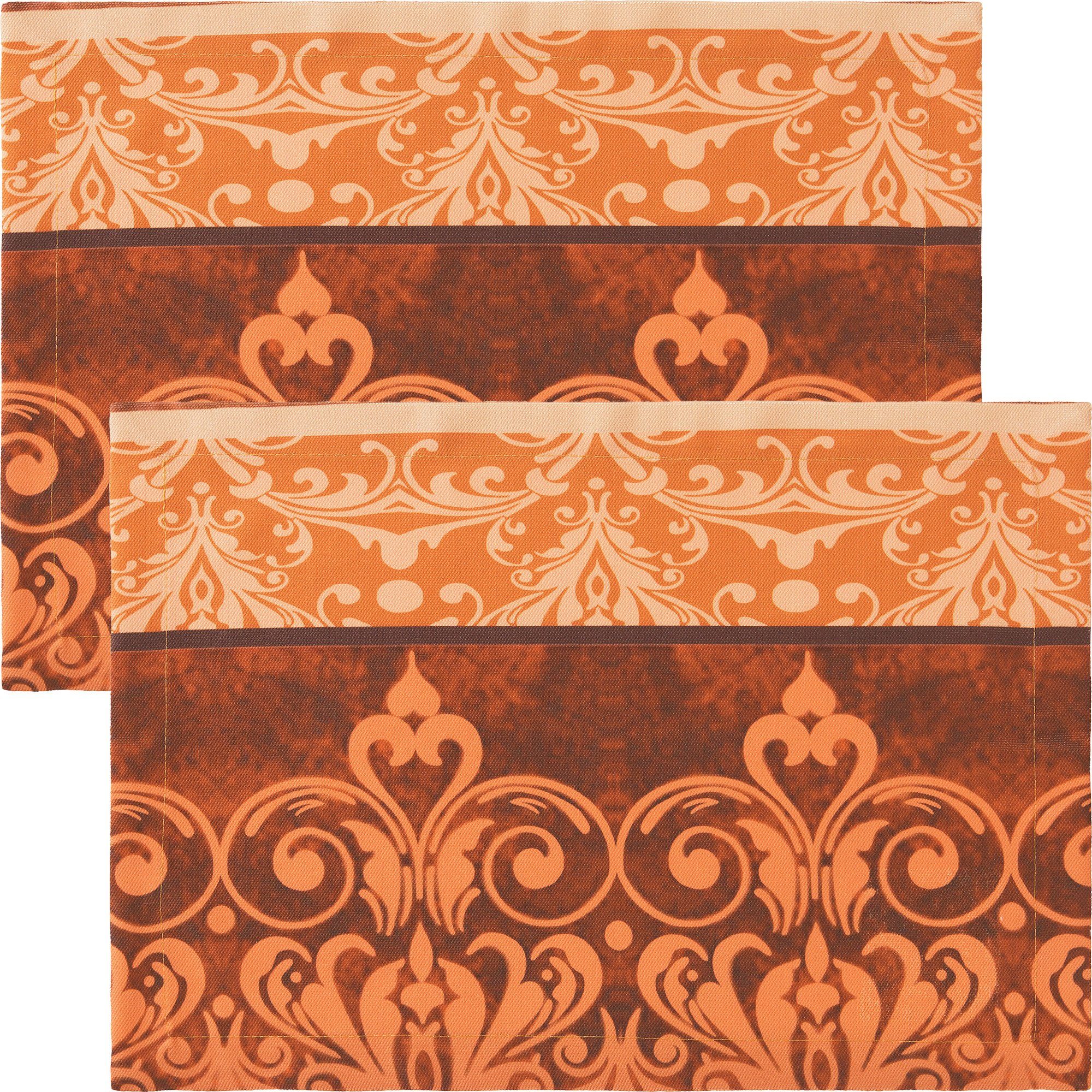 Erwin Müller Platzset Tischsets "Paisley" 2er-Pack, fleckabweisend Ornamente