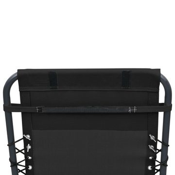 vidaXL Sitzauflage Kopfstütze für Liegestuhl Schwarz 40 x 7,5 x 15 cm Textilene, (1 St)