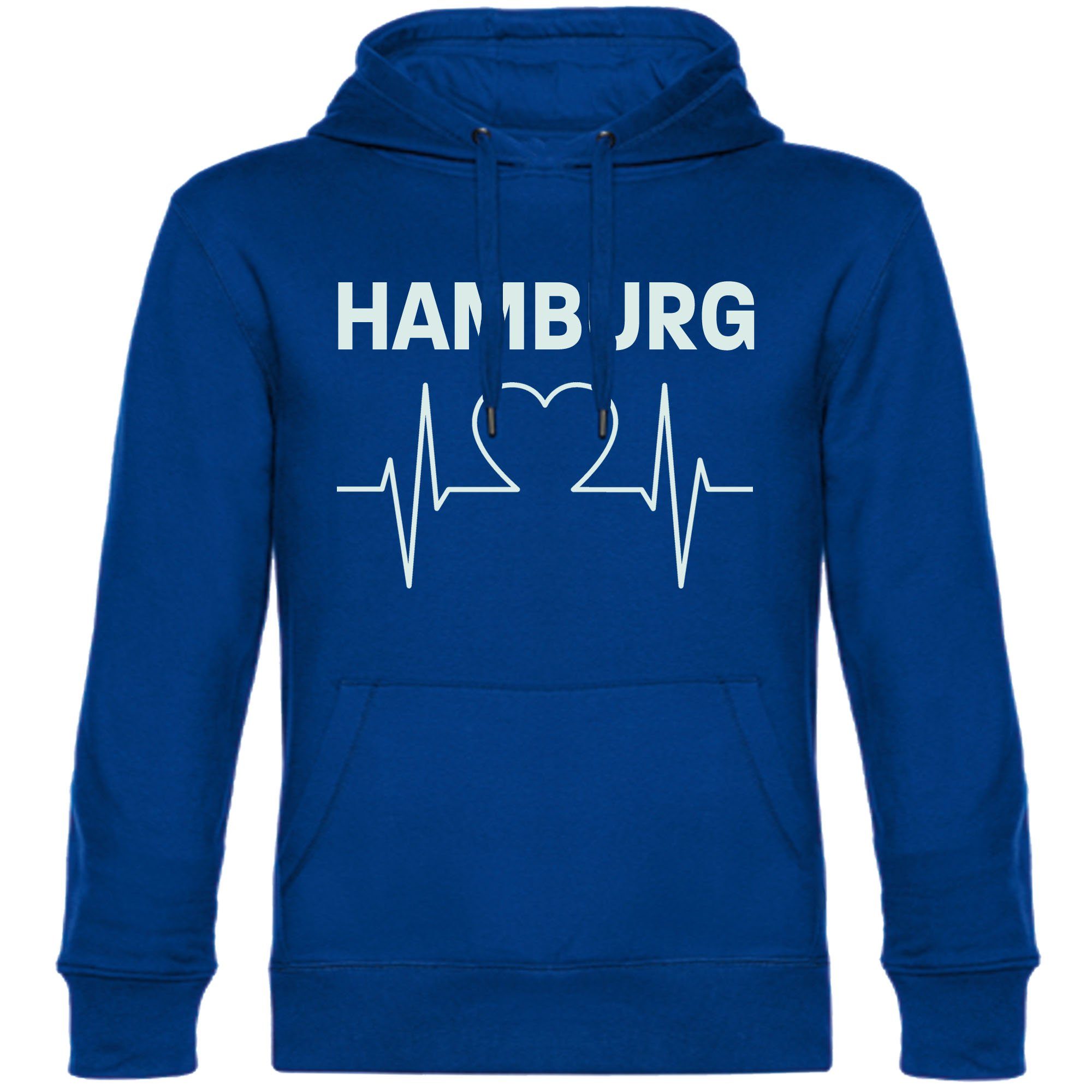 multifanshop Kapuzensweatshirt Hamburg - Herzschlag - Hoodie